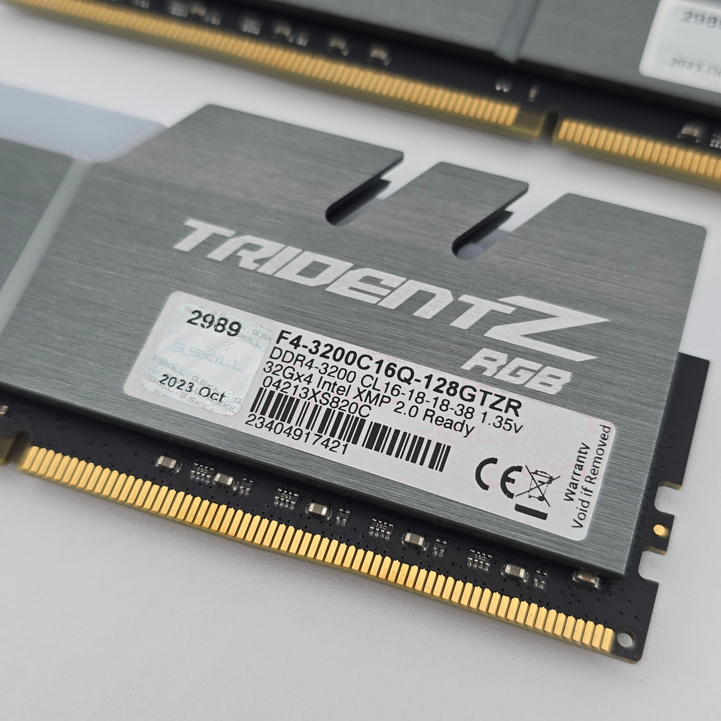 128GB G.Skill DDR4 TridentZ RGB 3200MHz RAM CL16, Desktop Computer Gaming Memory, Black and Silver