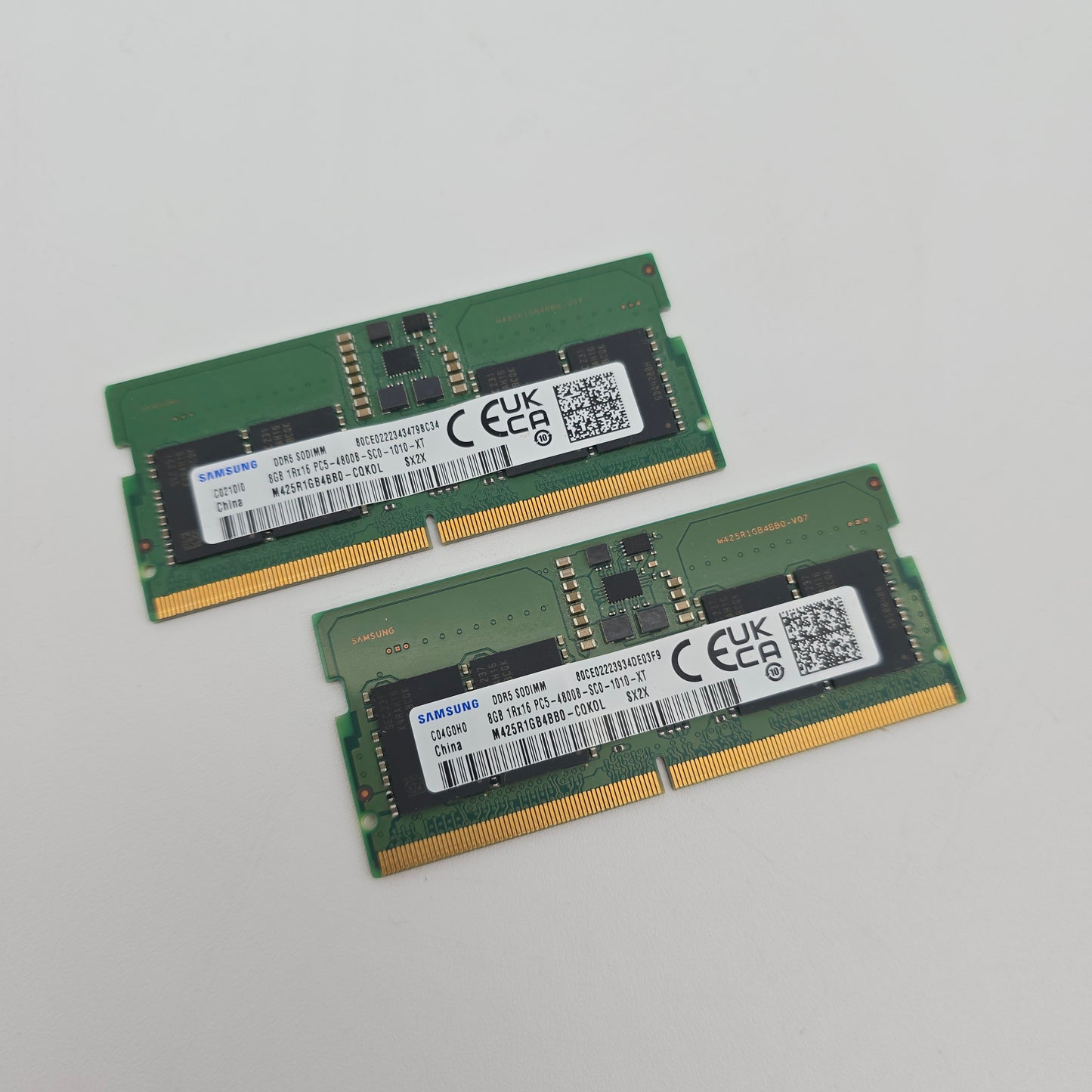 16GB DDR5 SODIMM RAM for Laptop, 2x8GB Samsung Memory, 4800MHz