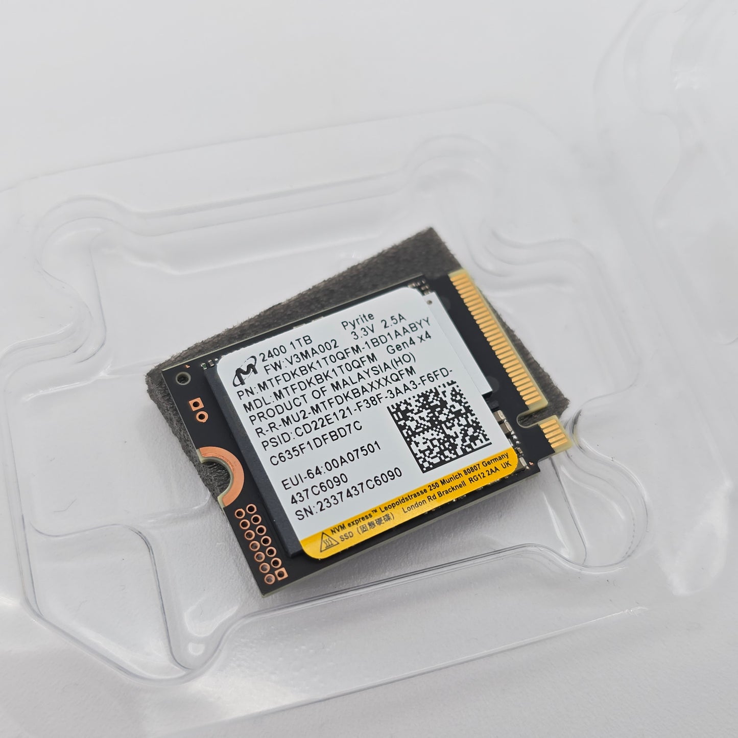 1TB NVMe SSD M.2 2230 Size, Micron NVMe Storage for PC, Steam Deck, ROG Ally, Legion Go