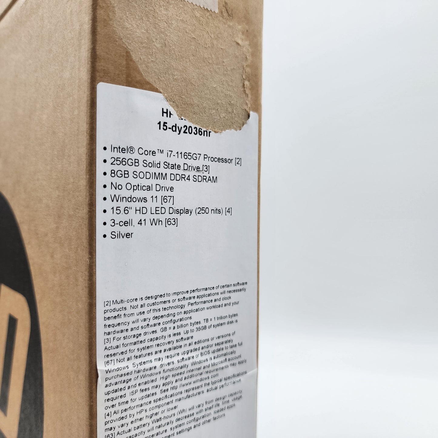 HP Laptop, Intel i7-1165G7, 256GB SSD, 8GB RAM, 15.6" HD Screen, New Laptop