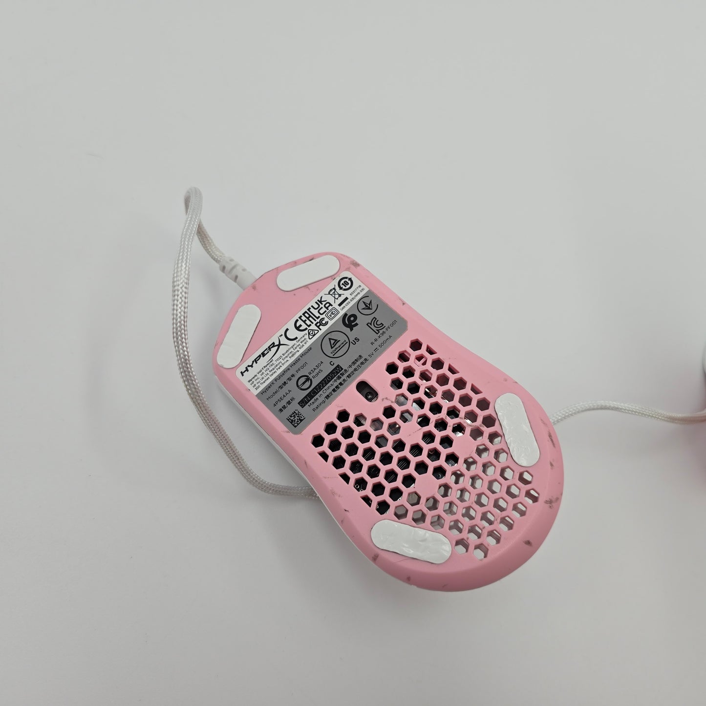 HyperX Pulsefire Haste Wired Gaming Mouse, White and Pink