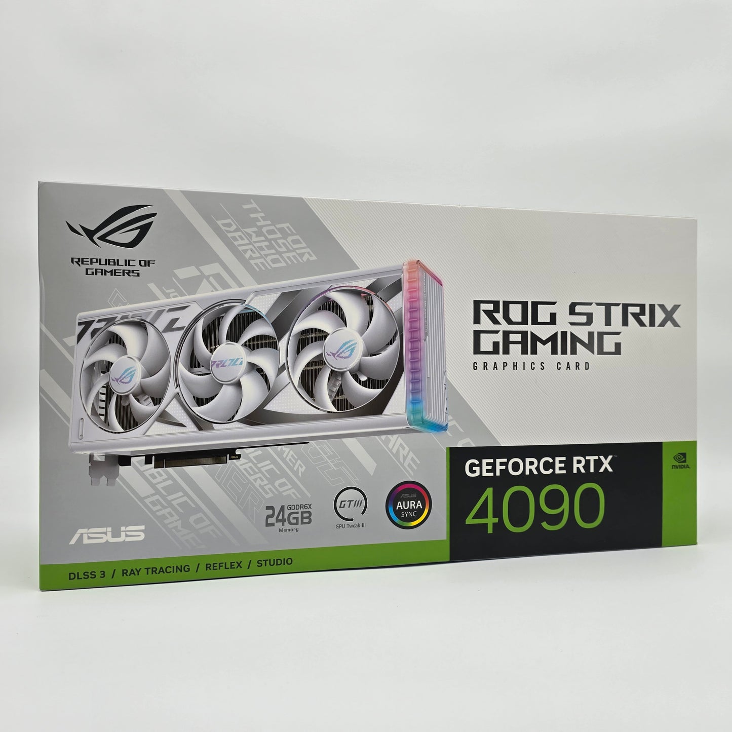 RTX 4090 ASUS ROG STRIX WHITE 24GB, NVIDIA Gaming Graphics Card GPU
