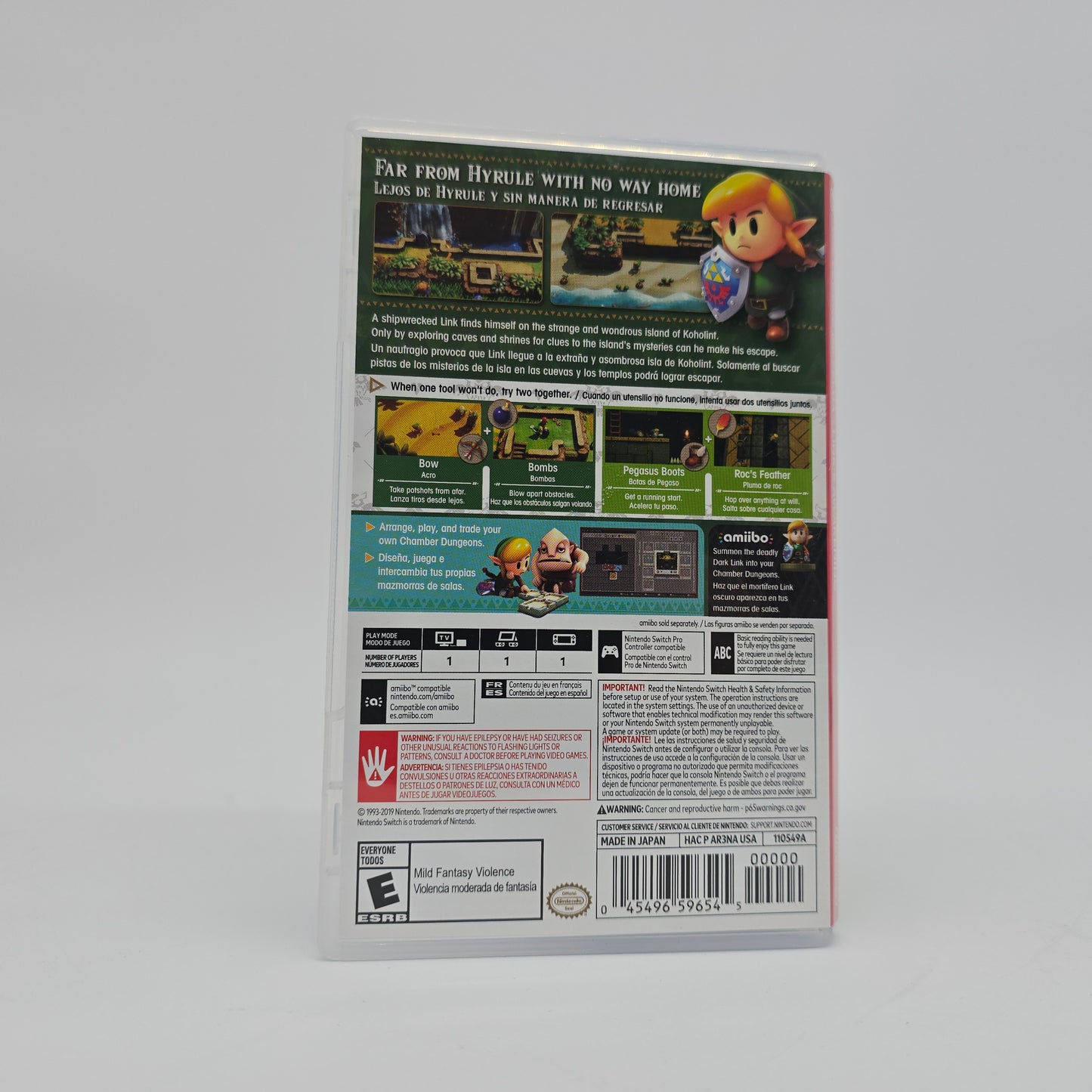 Legend of Zelda: Link's Awakening for Nintendo Switch, w/ Case