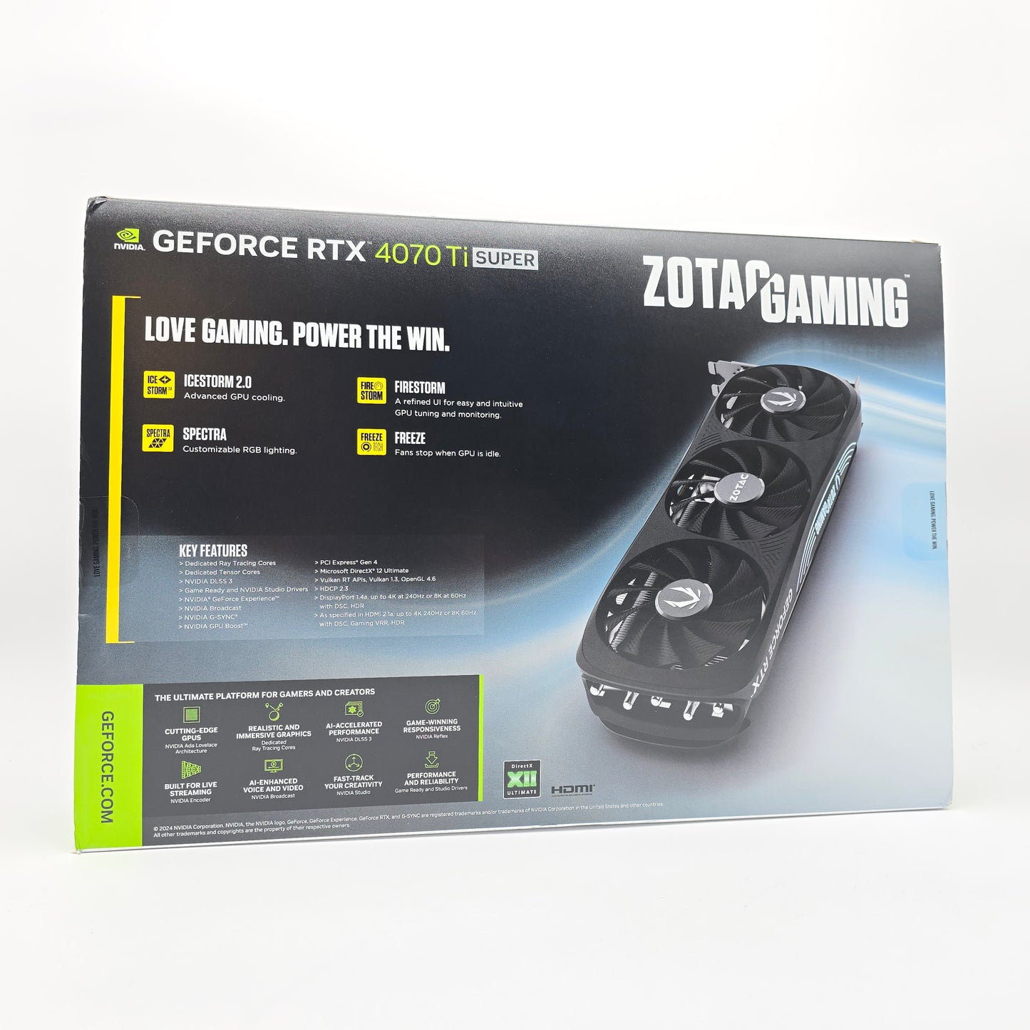 RTX 4070Ti Super Zotac Trinity Black Edition 16GB, NVIDIA Gaming Graphics Card GPU