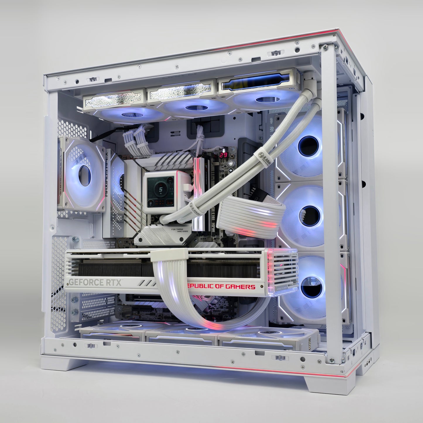 RTX 4090 STRIX, Intel i9-14900KS, 48GB 8200MHz DDR5, MAXIMUS APEX Z790 Custom White Gaming PC