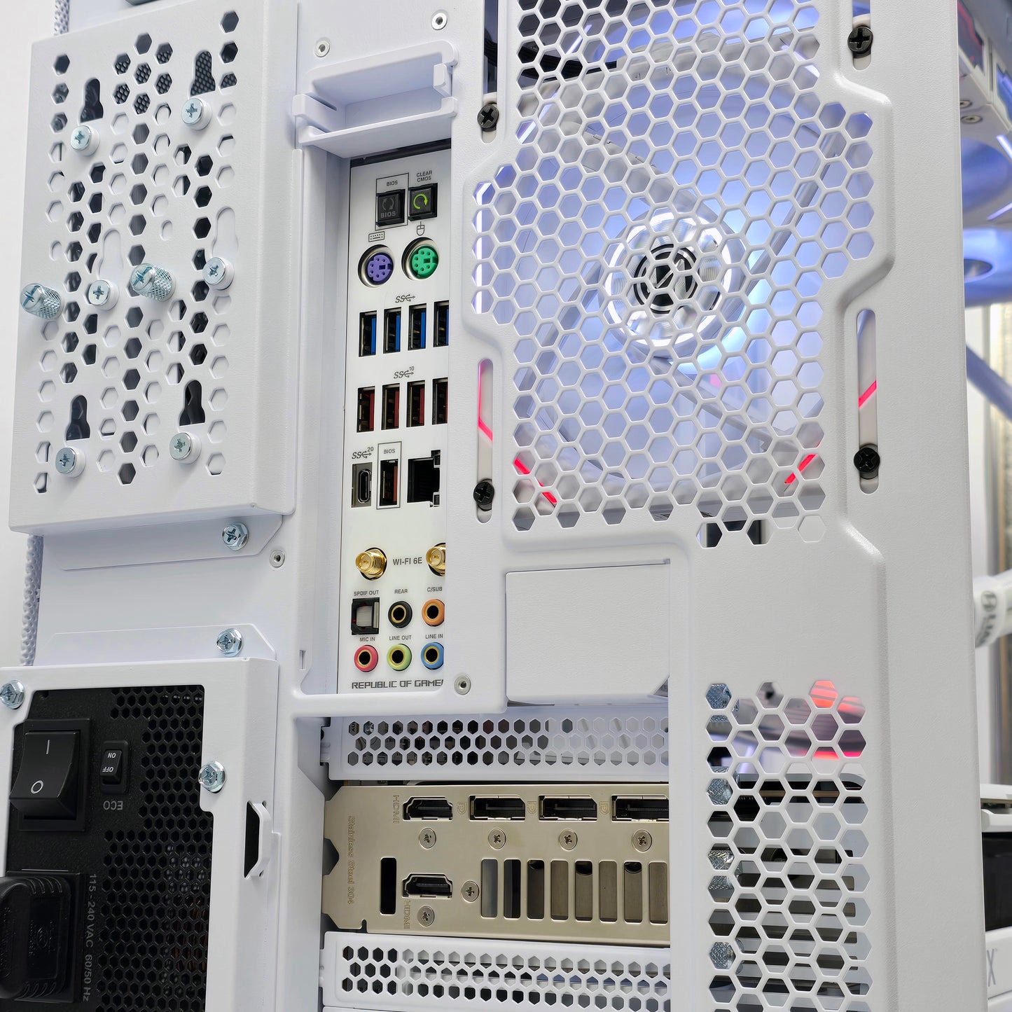 RTX 4090 STRIX, Intel i9-14900KS, 48GB 8200MHz DDR5, MAXIMUS APEX Z790 Custom White Gaming PC