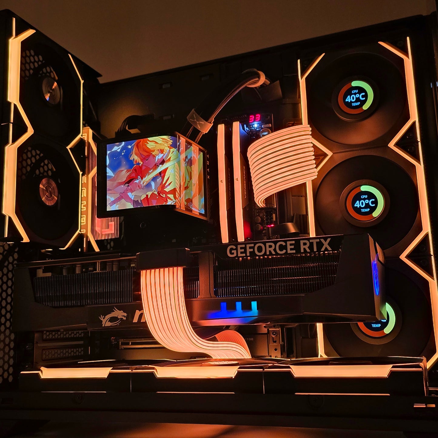RTX 5090, Ryzen 9800X3D, 96GB DDR5, 4TB NVMe SSD, OLED Panoramic AIO, Custom Liquid Cooled Gaming PC