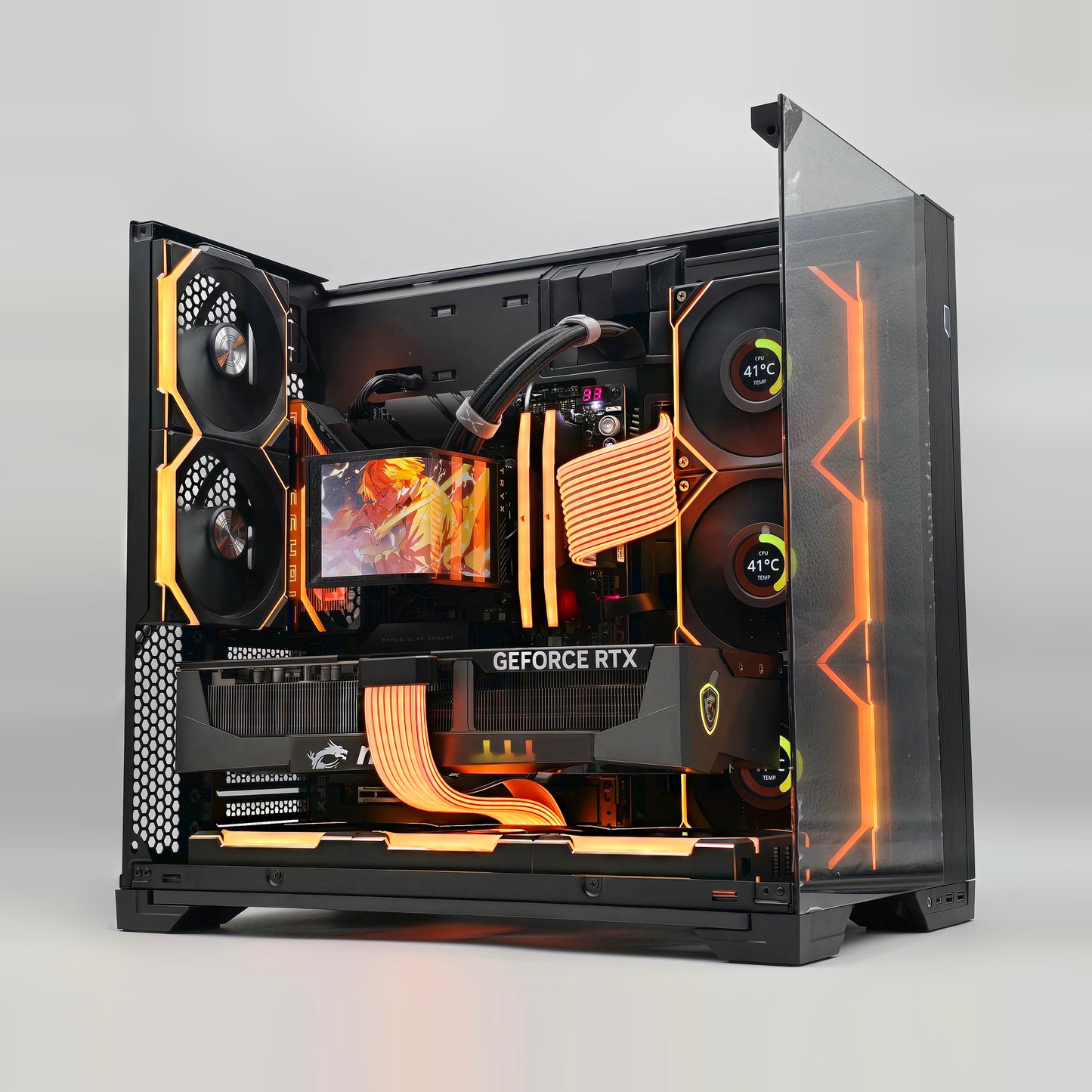 RTX 5090, Ryzen 9800X3D, 96GB DDR5, 4TB NVMe SSD, OLED Panoramic AIO, Custom Liquid Cooled Gaming PC