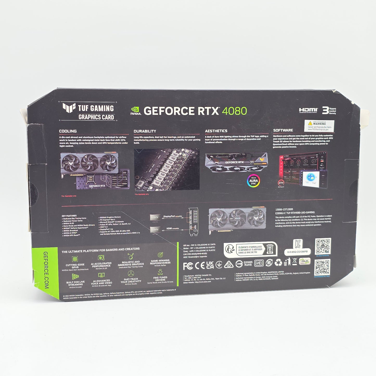 RTX 4080 ASUS TUF Gaming 16GB, NVIDIA Gaming Graphics Card GPU