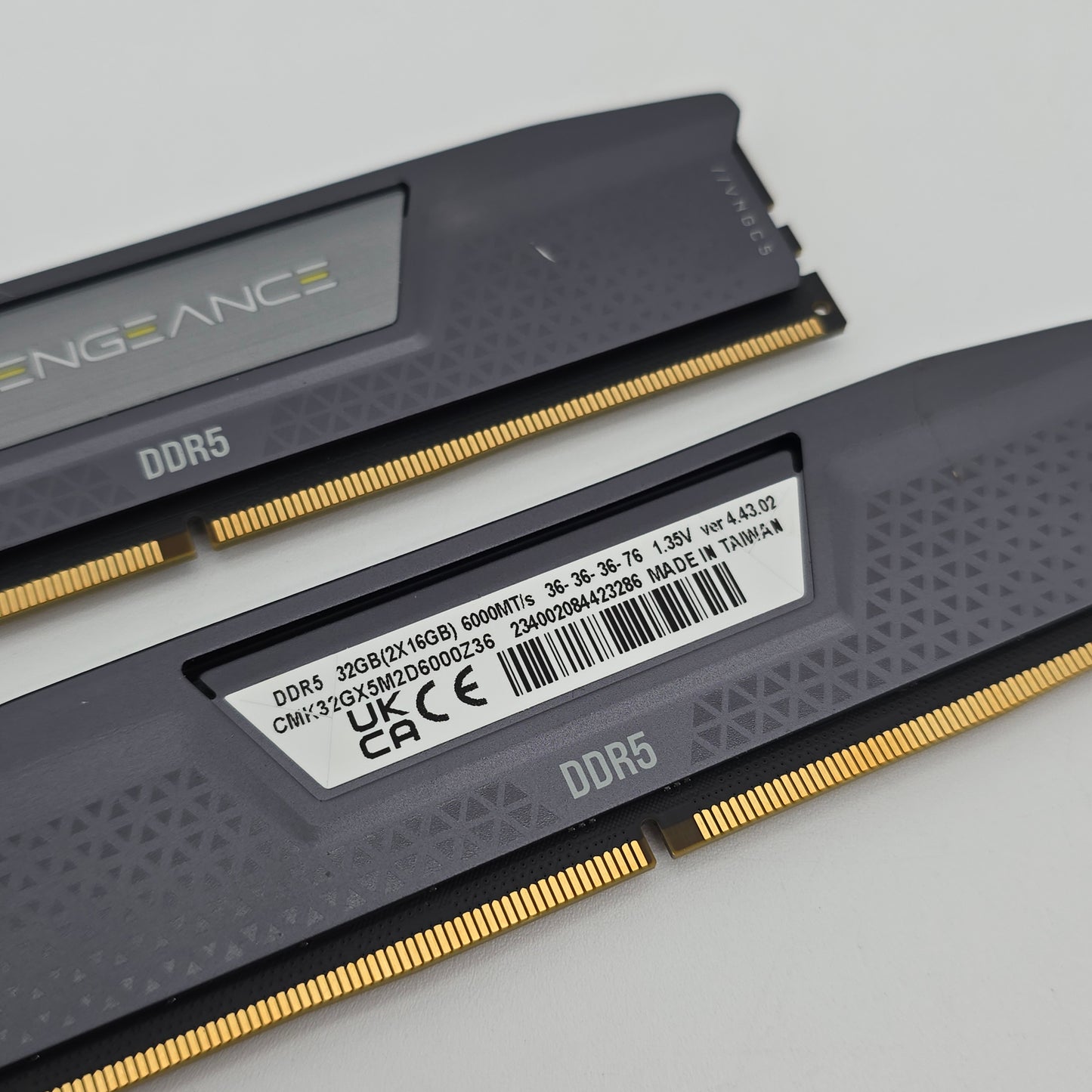 Corsair Vengeance DDR5 32GB RAM, 2x16GB 6000MHz, CL36-36-36-76, Computer Desktop Memory