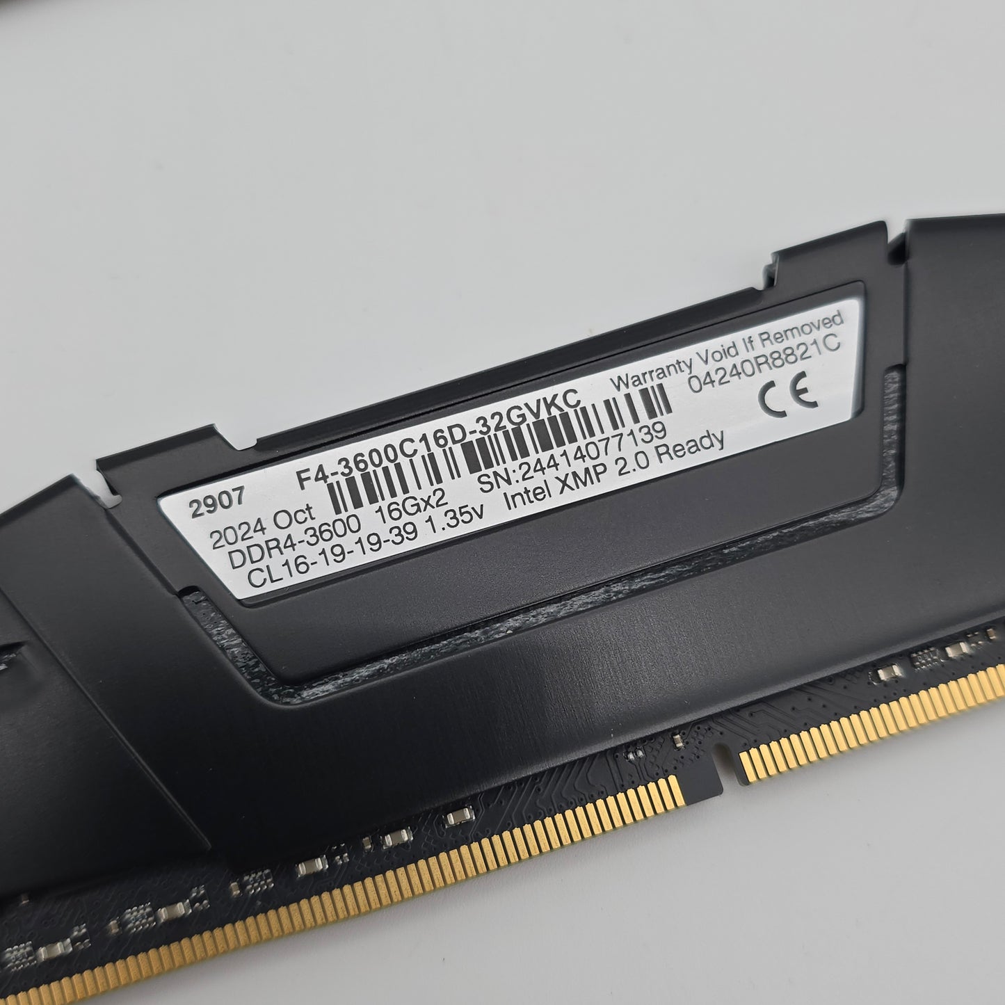 64GB DDR4 G.Skill Ripjaws RAM, 4x16GB 3600MHz CL16-19-19-39 Desktop Memory Kit