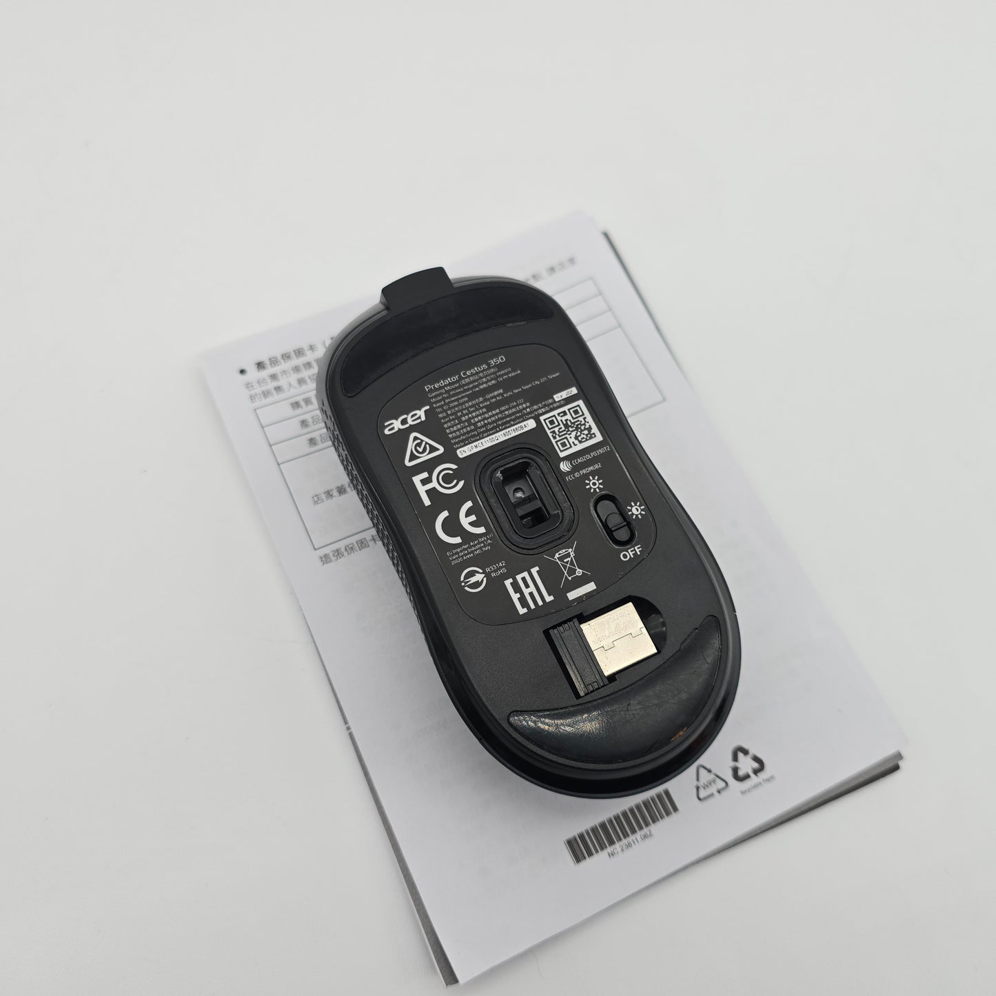 Acer Predator Cestus 350 Wireless RGB Gaming Mouse for PC