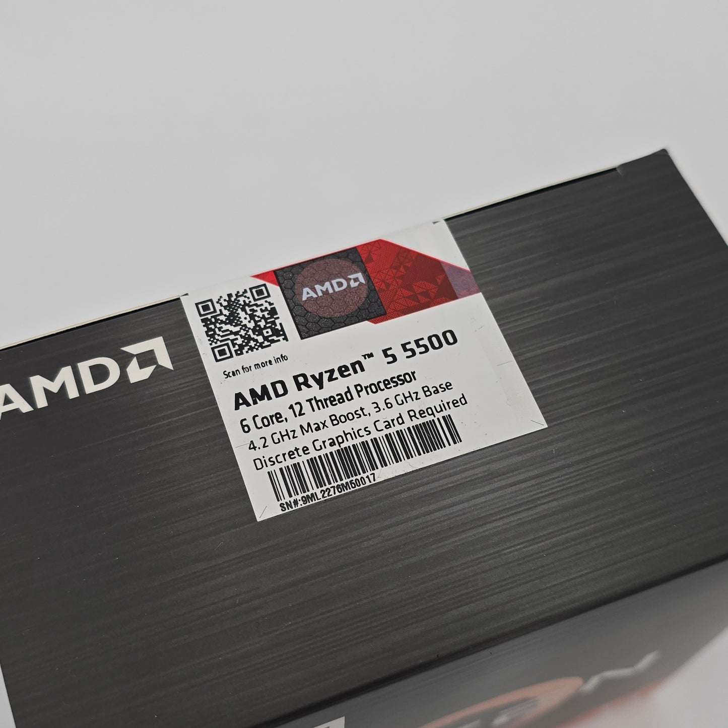 AMD Ryzen 5 5500, Socket AM4 Gaming Processor CPU w/ Heatsink