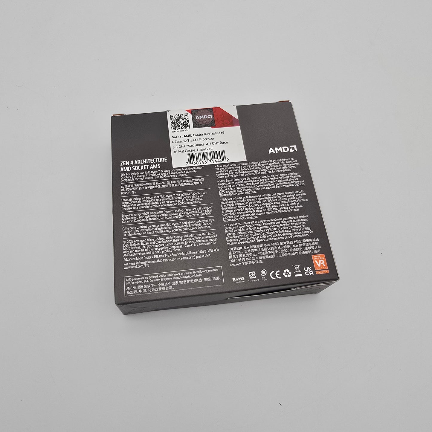 AMD Ryzen 9 7900X, AMD Radeon Socket AM5 Gaming Processor CPU