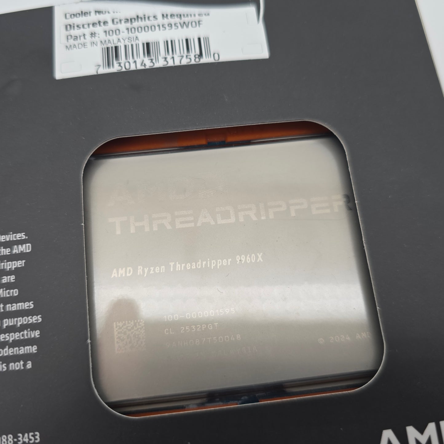 AMD Ryzen Threadripper 9960X, Workstation Processor CPU