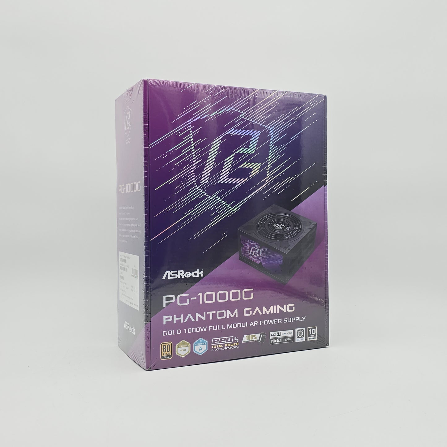 ASRock PG-1000G 1000W PSU Fully Modular 80+ Gold Power Supply PC