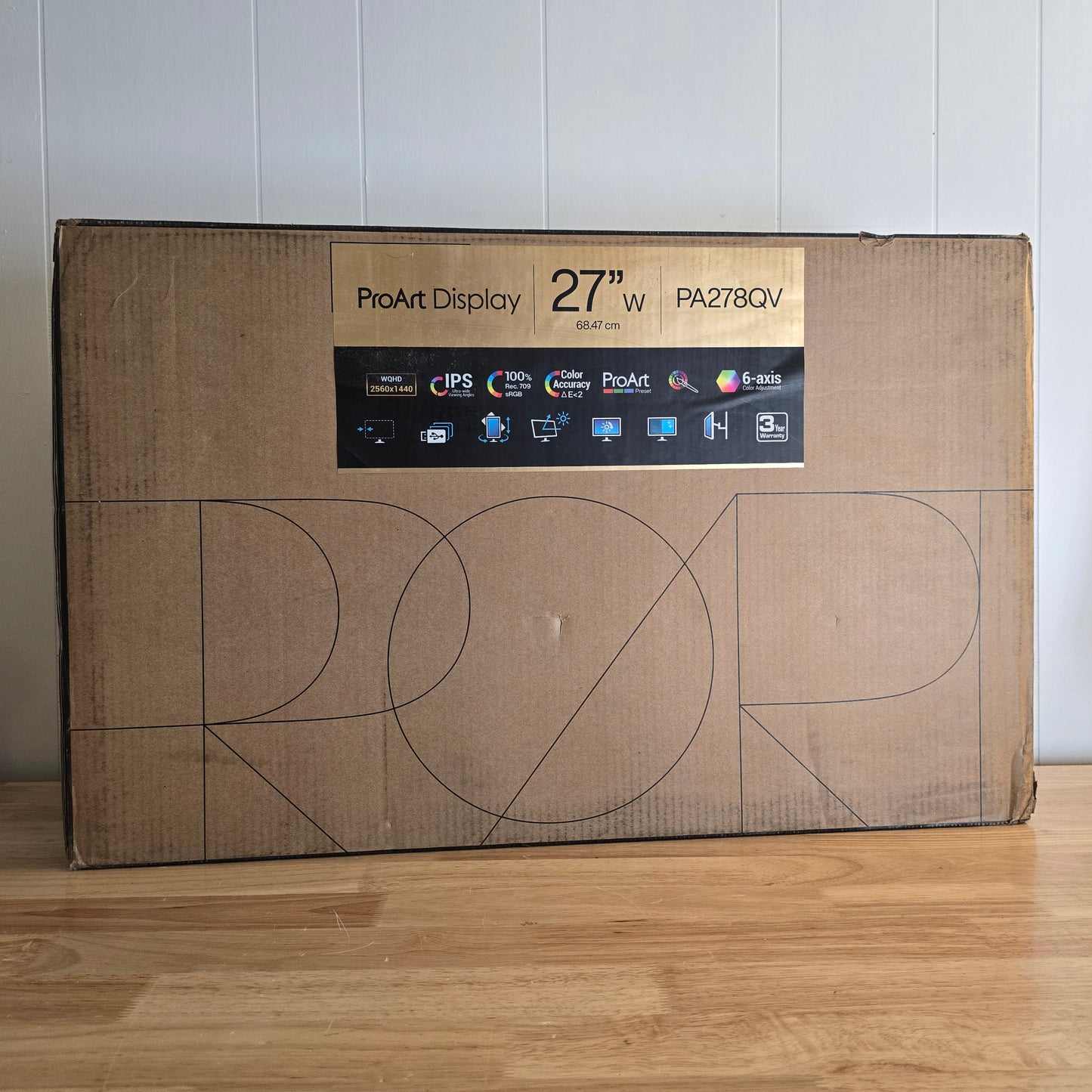 ASUS ProArt 27" Monitor, 1440P WQHD (2560x1440p), Calman Verified Color Accuracy, PA278QV, Like New