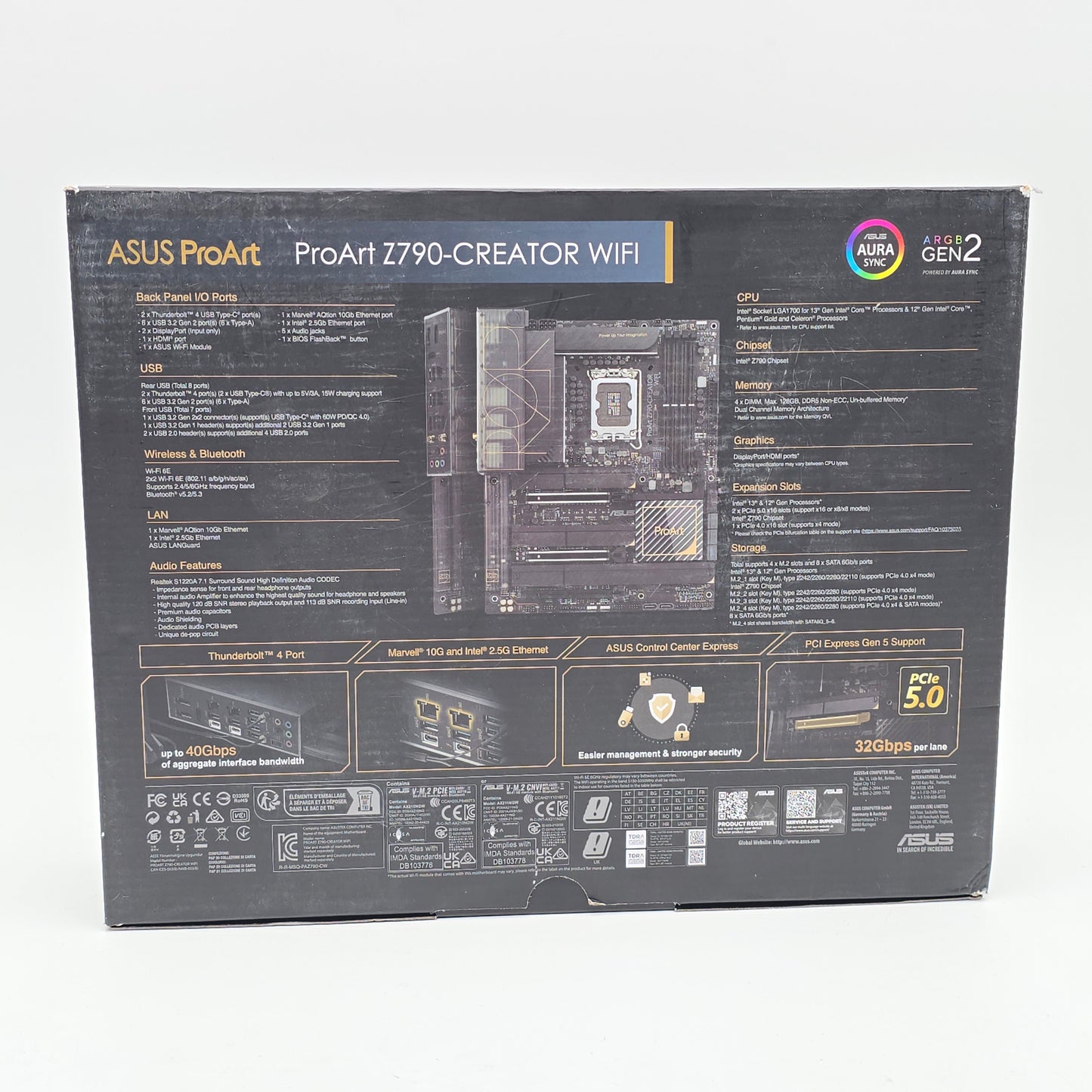 ASUS ProArt Z790-Creator WiFi, Socket LGA 1700, ATX Desktop Gaming Motherboard