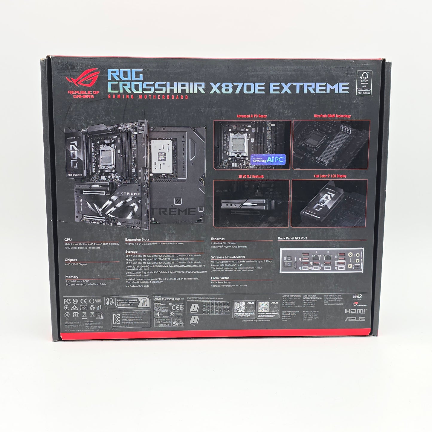 ASUS ROG Crosshair X870E Extreme, Socket AM5, ATX Desktop Gaming Motherboard