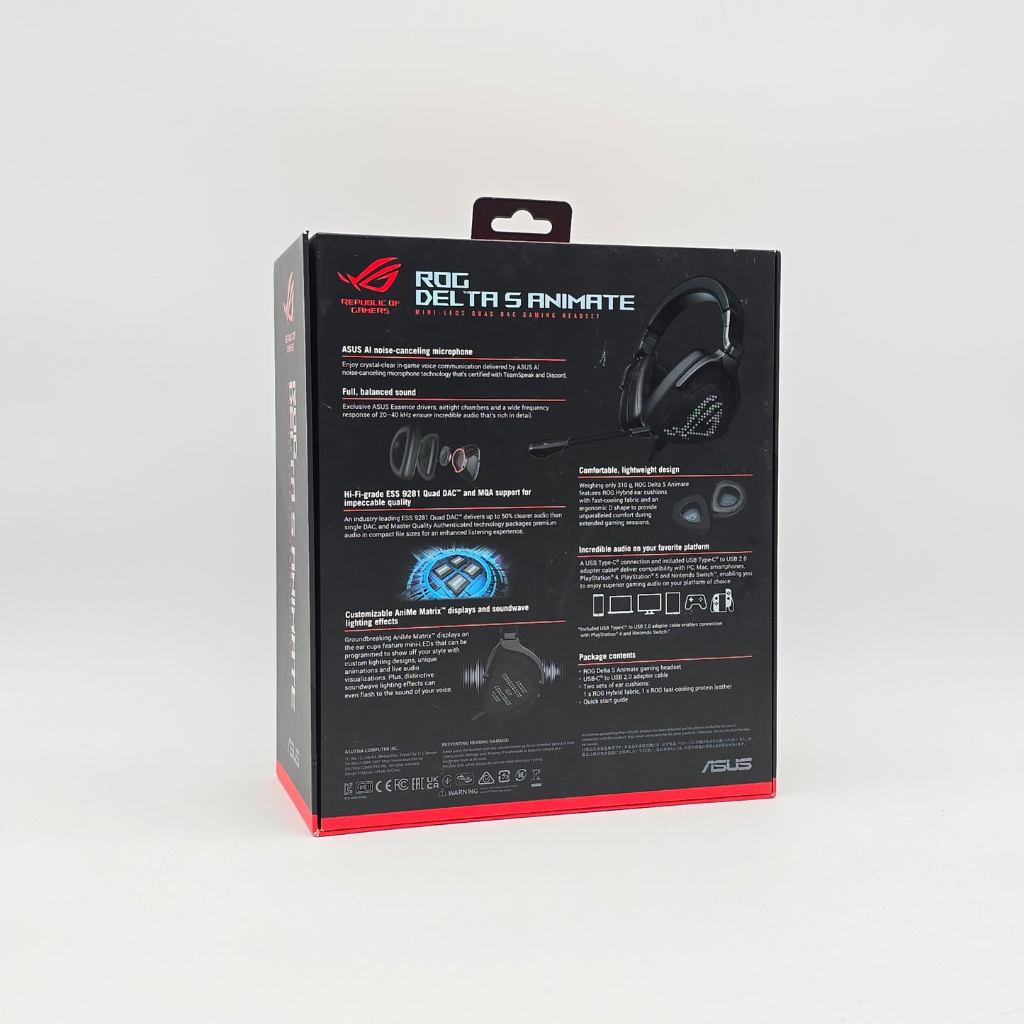 ASUS ROG Delta S Animate Wired Gaming Headset RGB