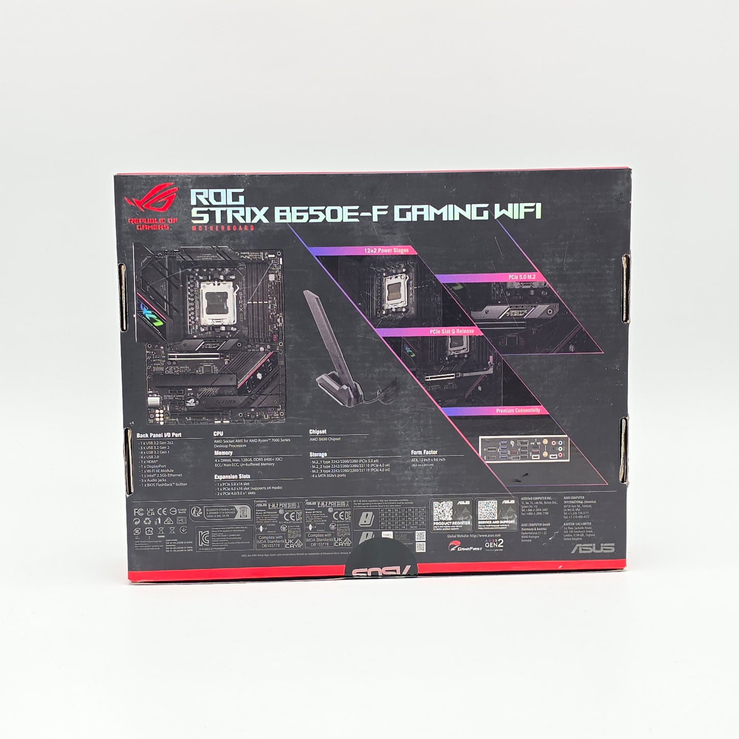 ASUS ROG STRIX B650E-F Gaming WiFi, Socket AM5, ATX Desktop Gaming Motherboard