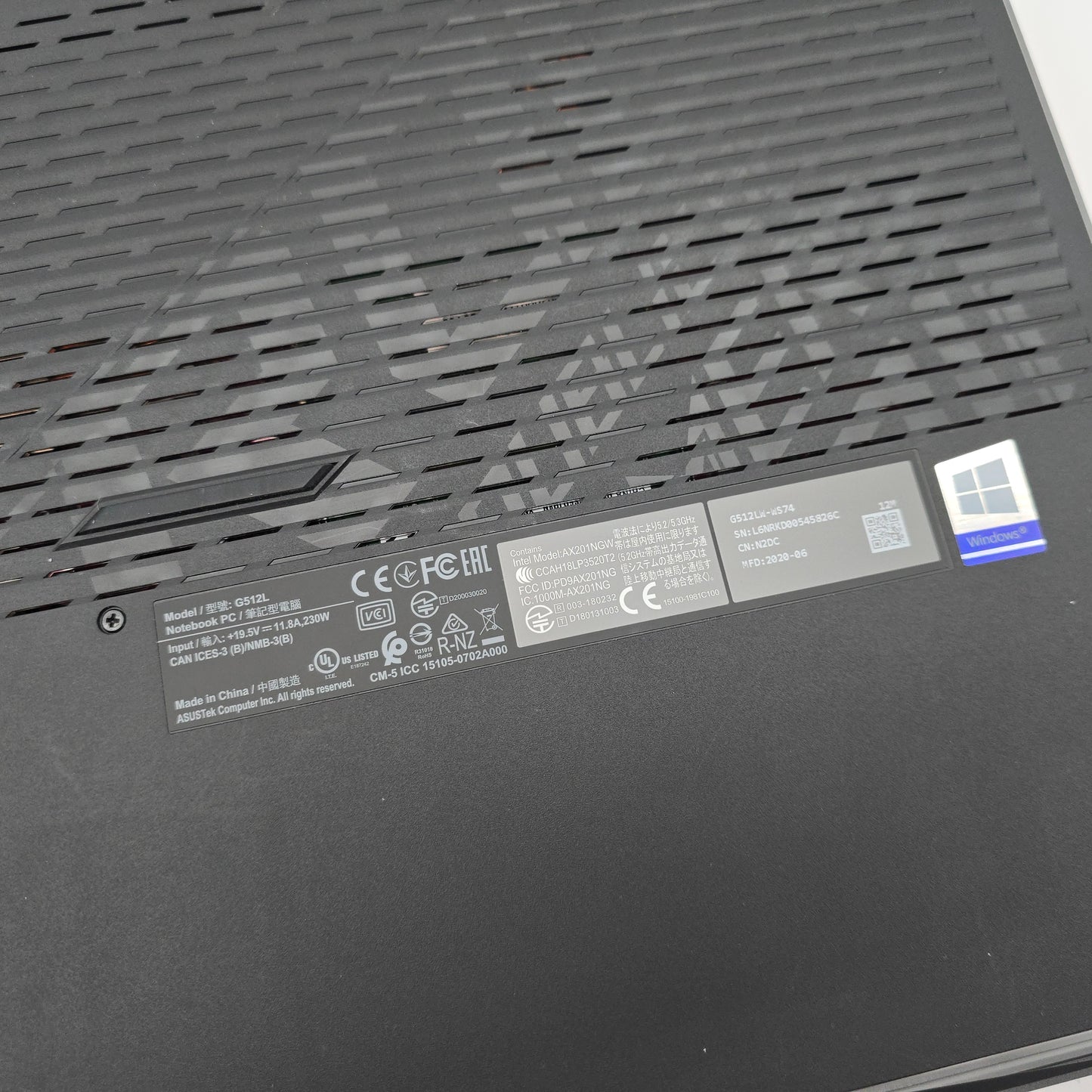 ROG STRIX G15, RTX 2070, Intel i7-10750H, 16GB RAM, 1080p 144Hz, Gaming Laptop