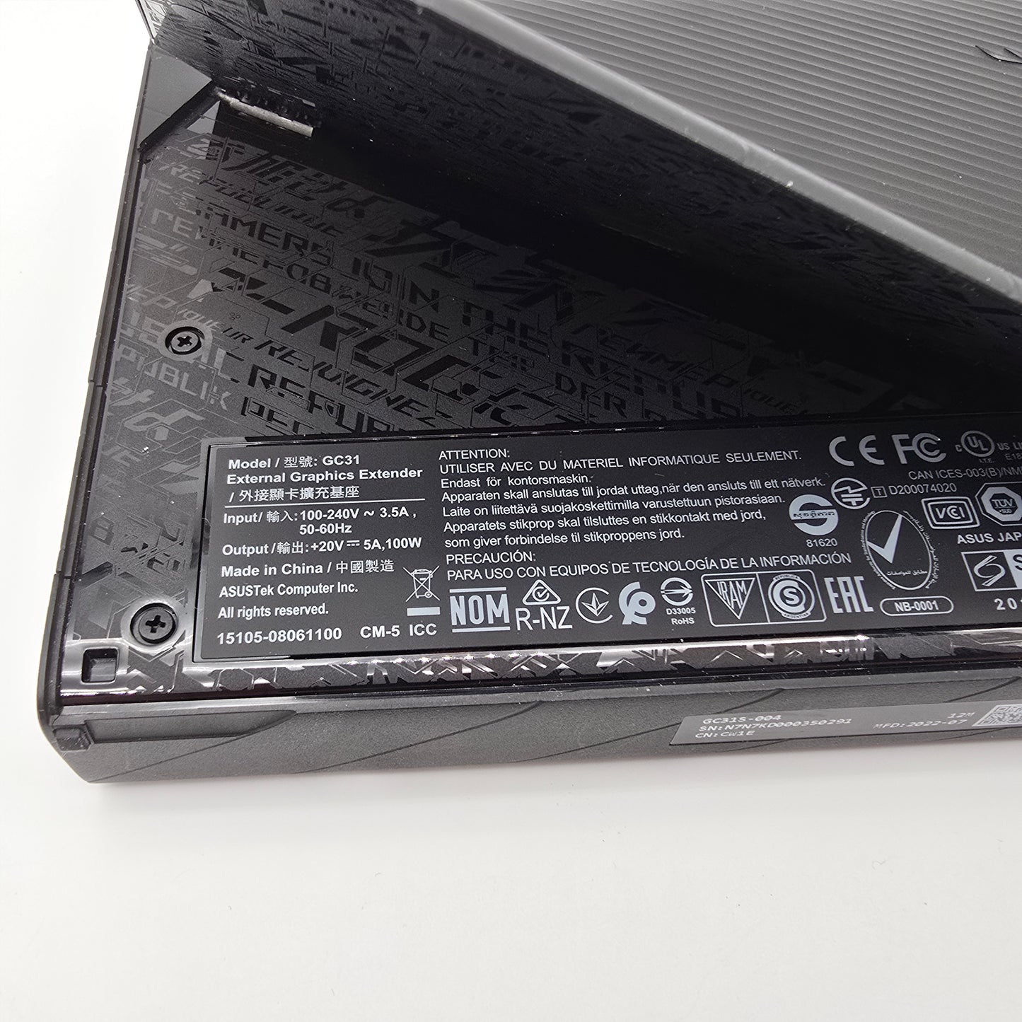 ASUS ROG XG Mobile RTX 3080 External Graphics Card GPU NVIDIA
