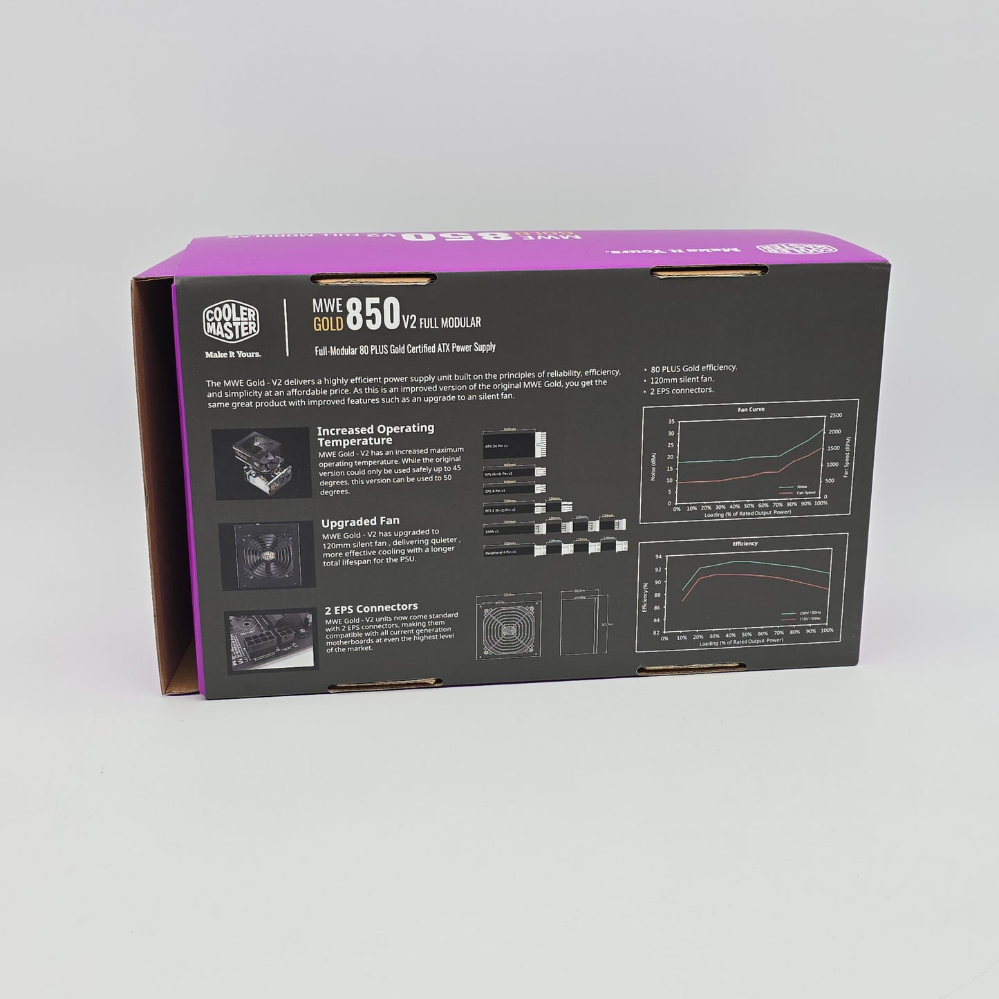 Cooler Master 850W Gaming Power Supply PSU Fully Modular MWE Gold V2