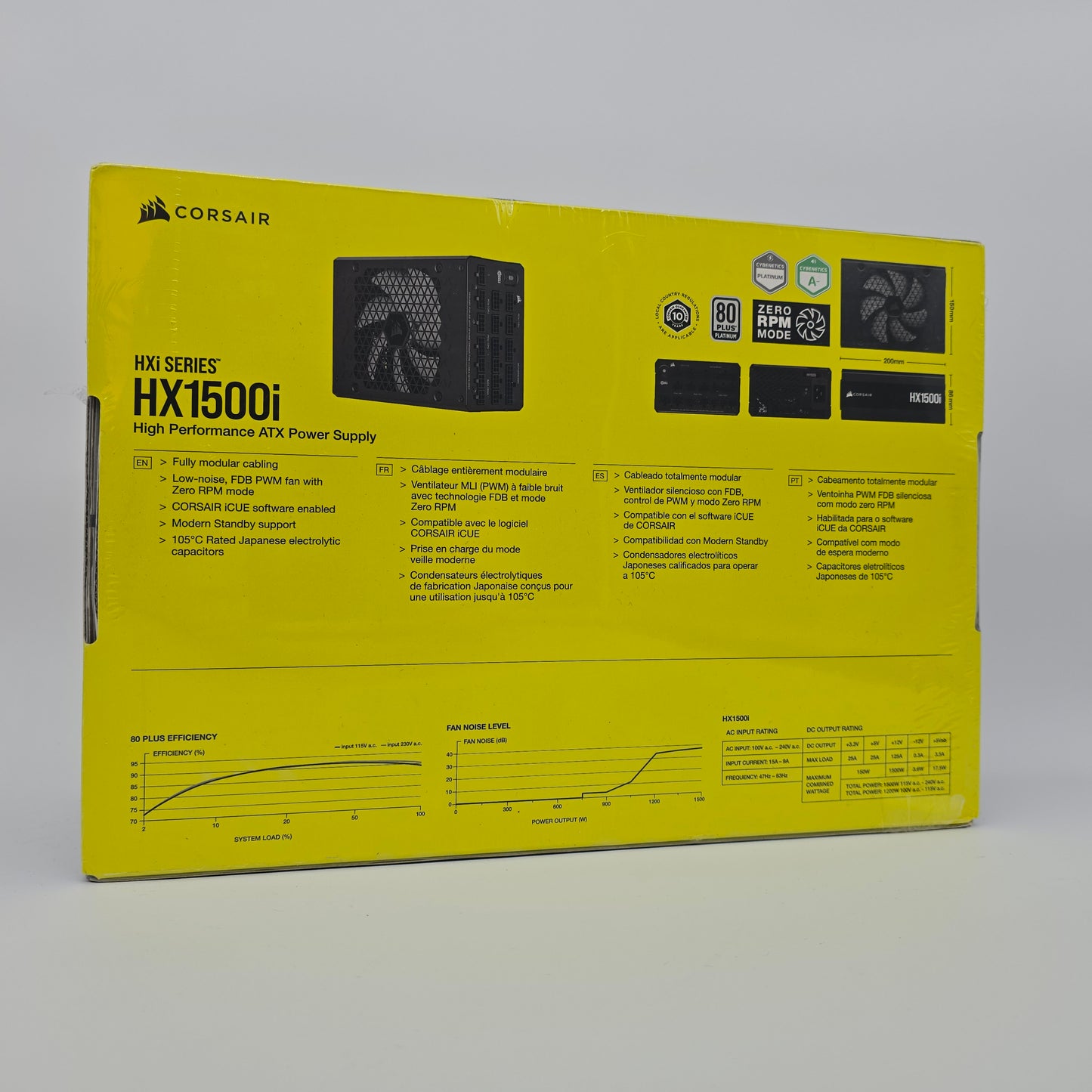 Corsair HX1500i 1500W 80+ Platinum, Fully Modular Gaming Power Supply PSU