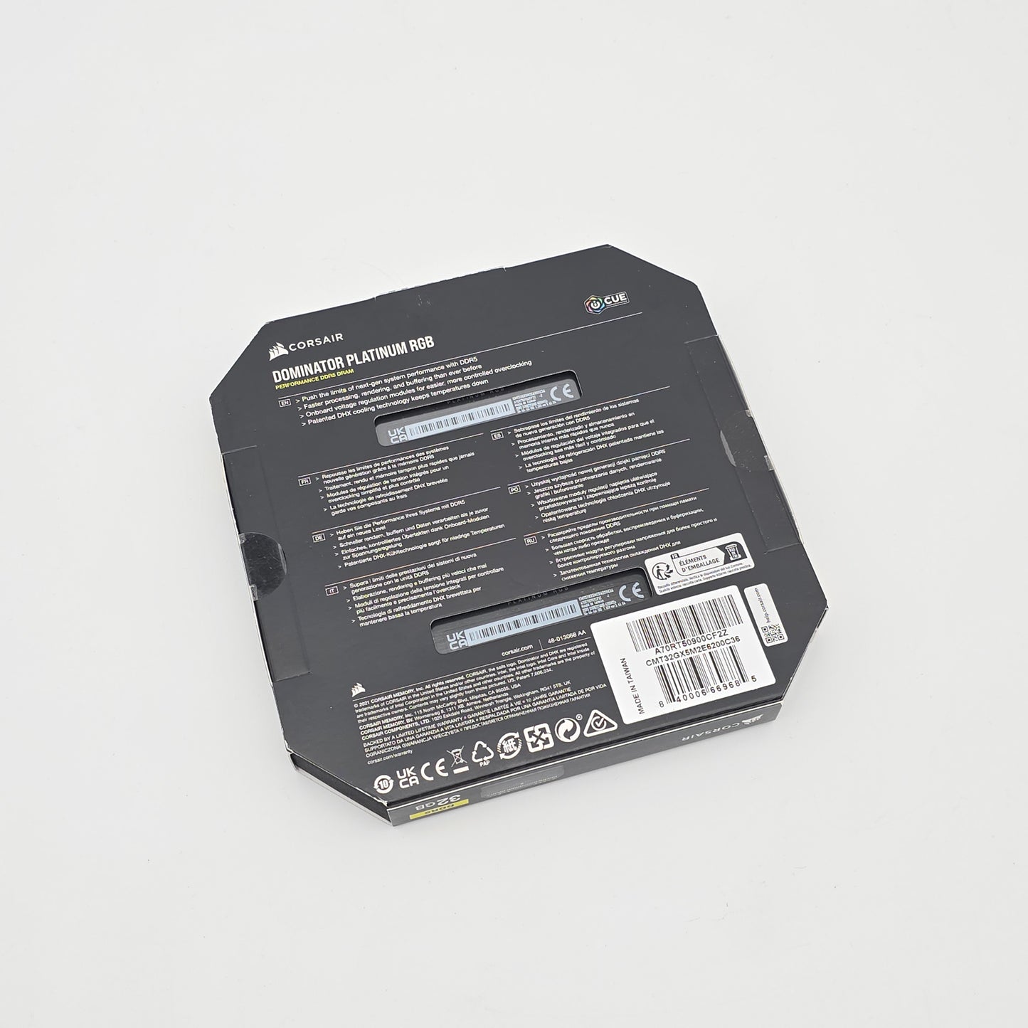 32GB Corsair Dominator Platinum RGB DDR5 RAM, 2x16GB 6200MHz CL36 Desktop Gaming Memory