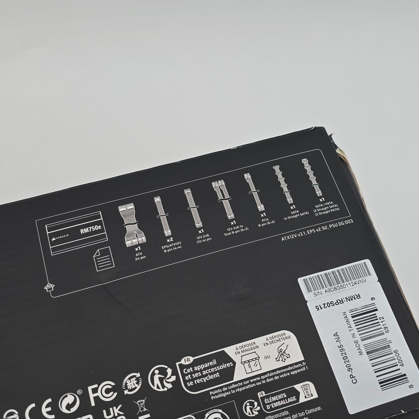 Corsair RM750e Fully Modular Power Supply PSU, 80+ Gold for Gaming PC