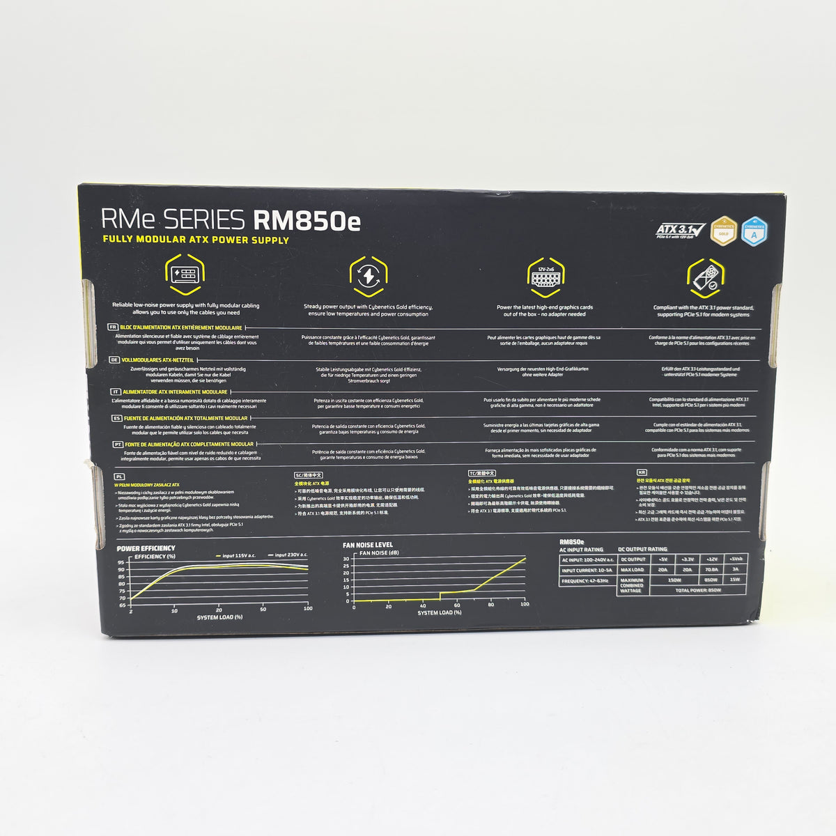Corsair RM850e 850W 80+ Gold, Fully Modular Gaming Power Supply PSU