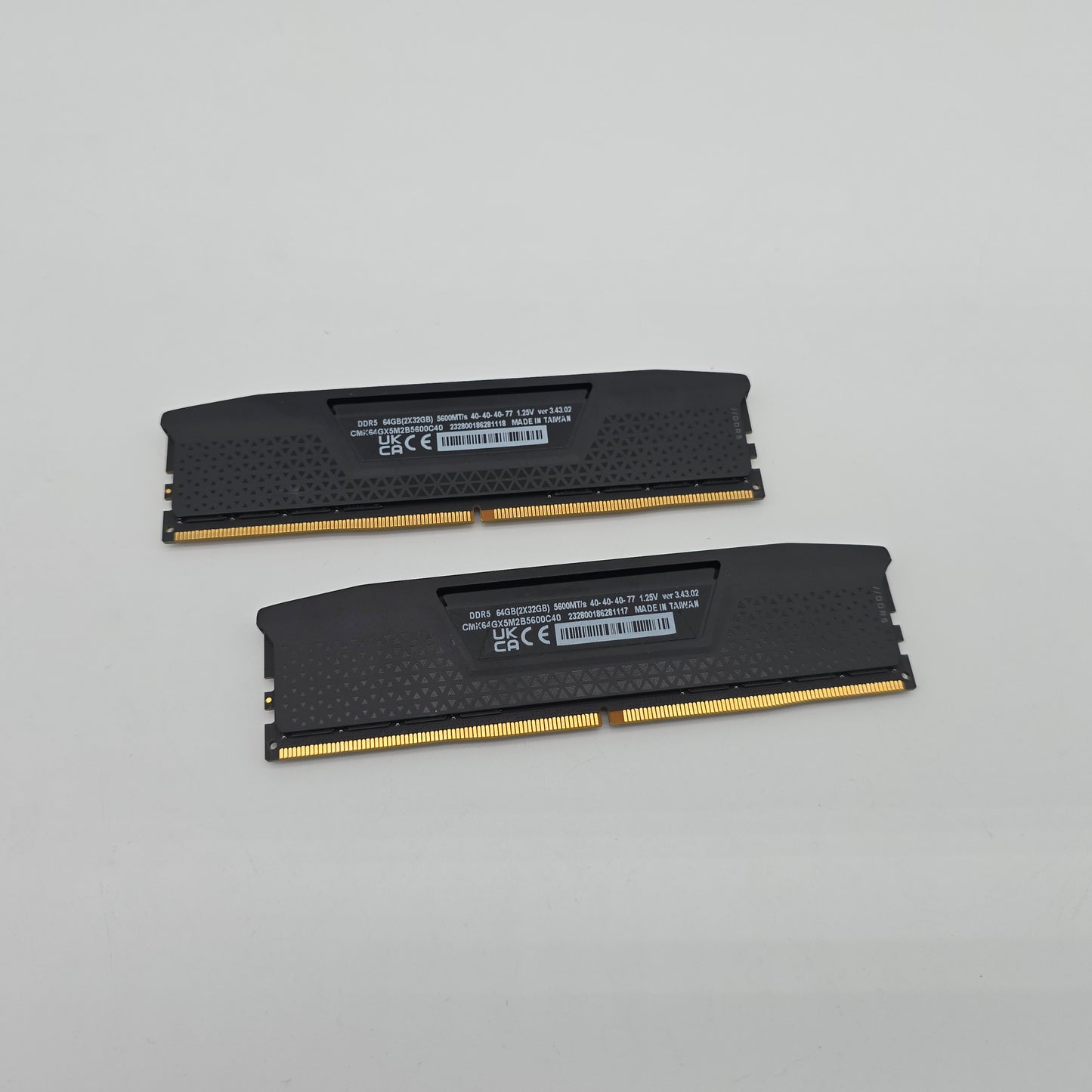 Corsair Vengeance 64GB DDR5, 5600MHz, CL40-40-40-77, Desktop Gaming Memory RAM (2x32GB)