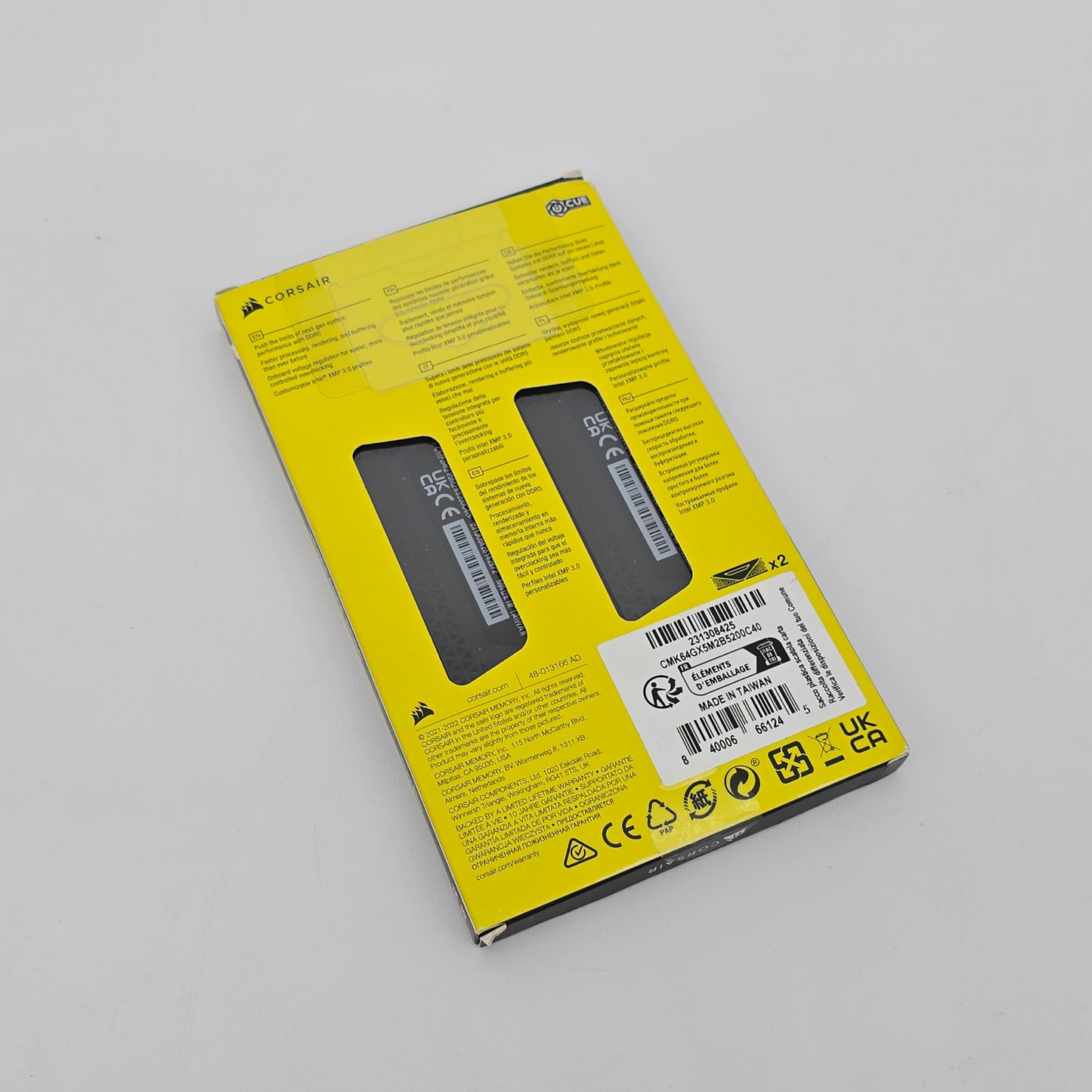 64GB DDR5 Corsair Vengeance 5200MHz, CL40-40-40-77, 2x32GB Sticks