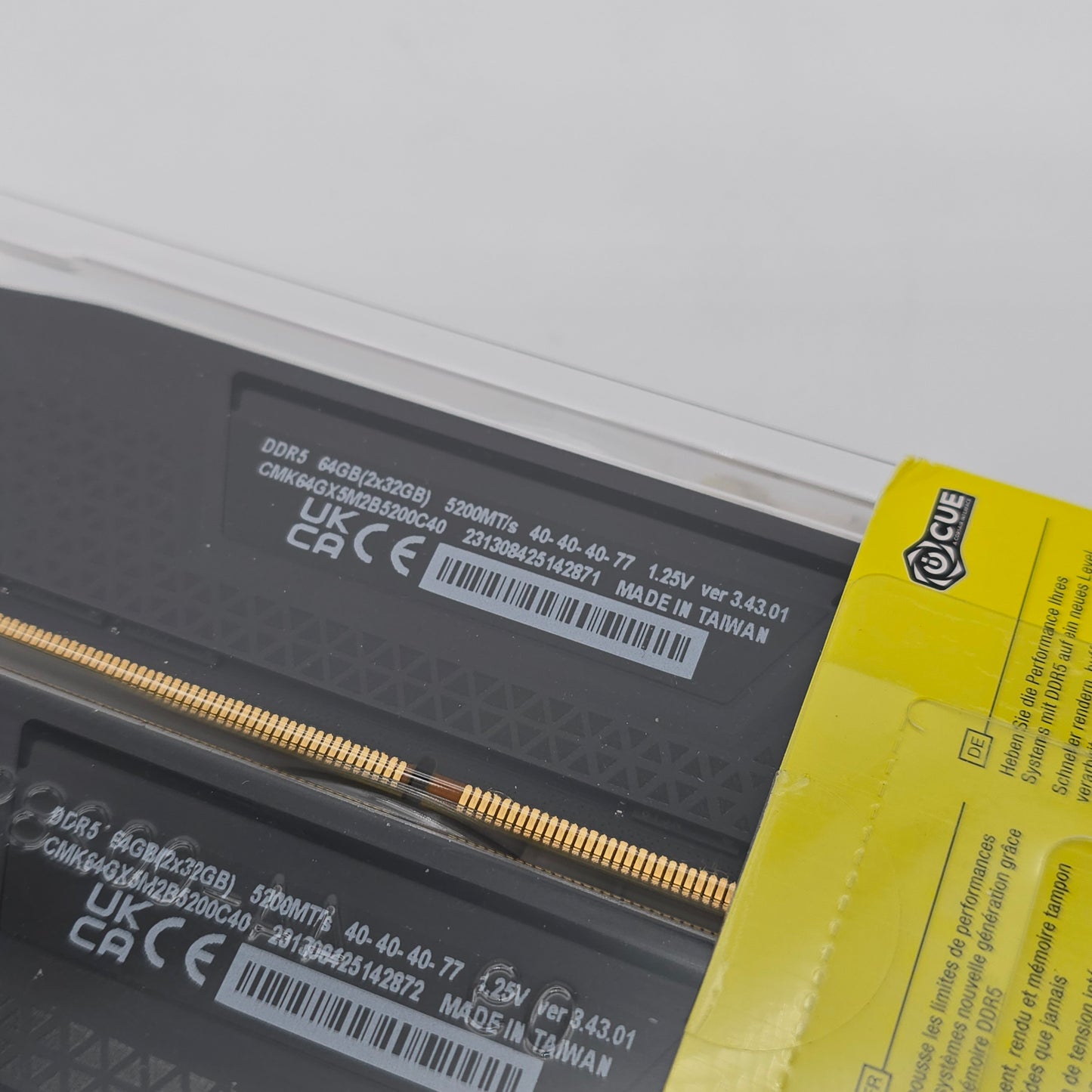 64GB DDR5 Corsair Vengeance 5200MHz, CL40-40-40-77, 2x32GB Sticks