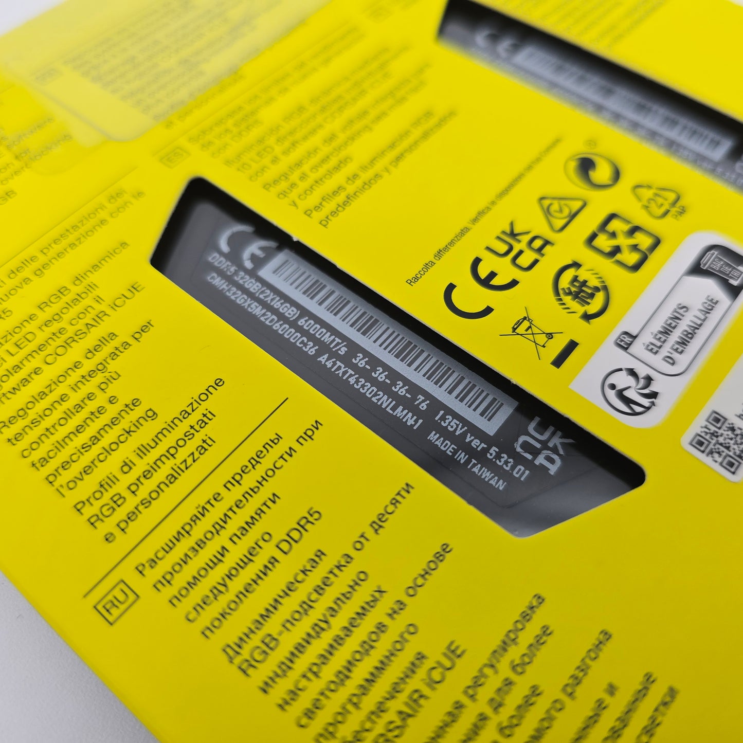 Corsair Vengeance RGB DDR5 32GB RAM, 6000MHz, 2x16GB, CL36-36-36-76, New Sealed