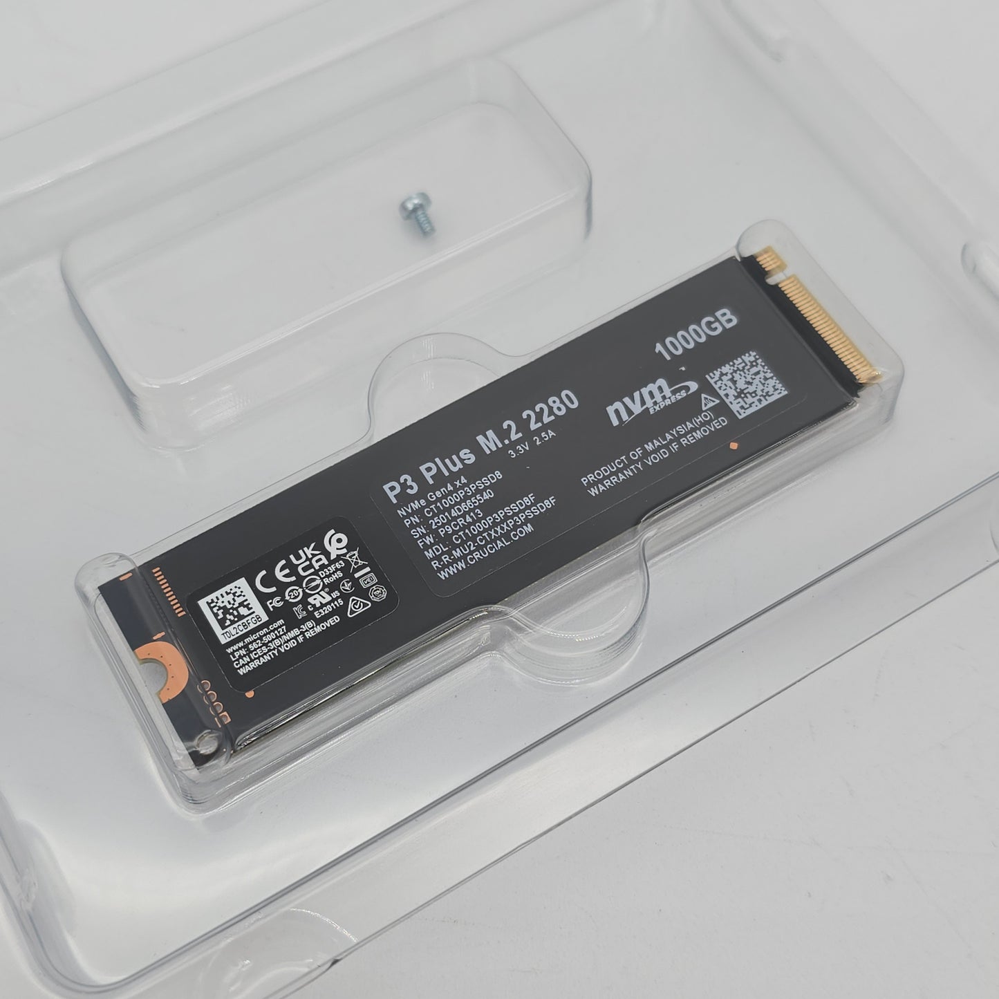 Crucial P3 Plus 1TB NVMe SSD, New Open Box