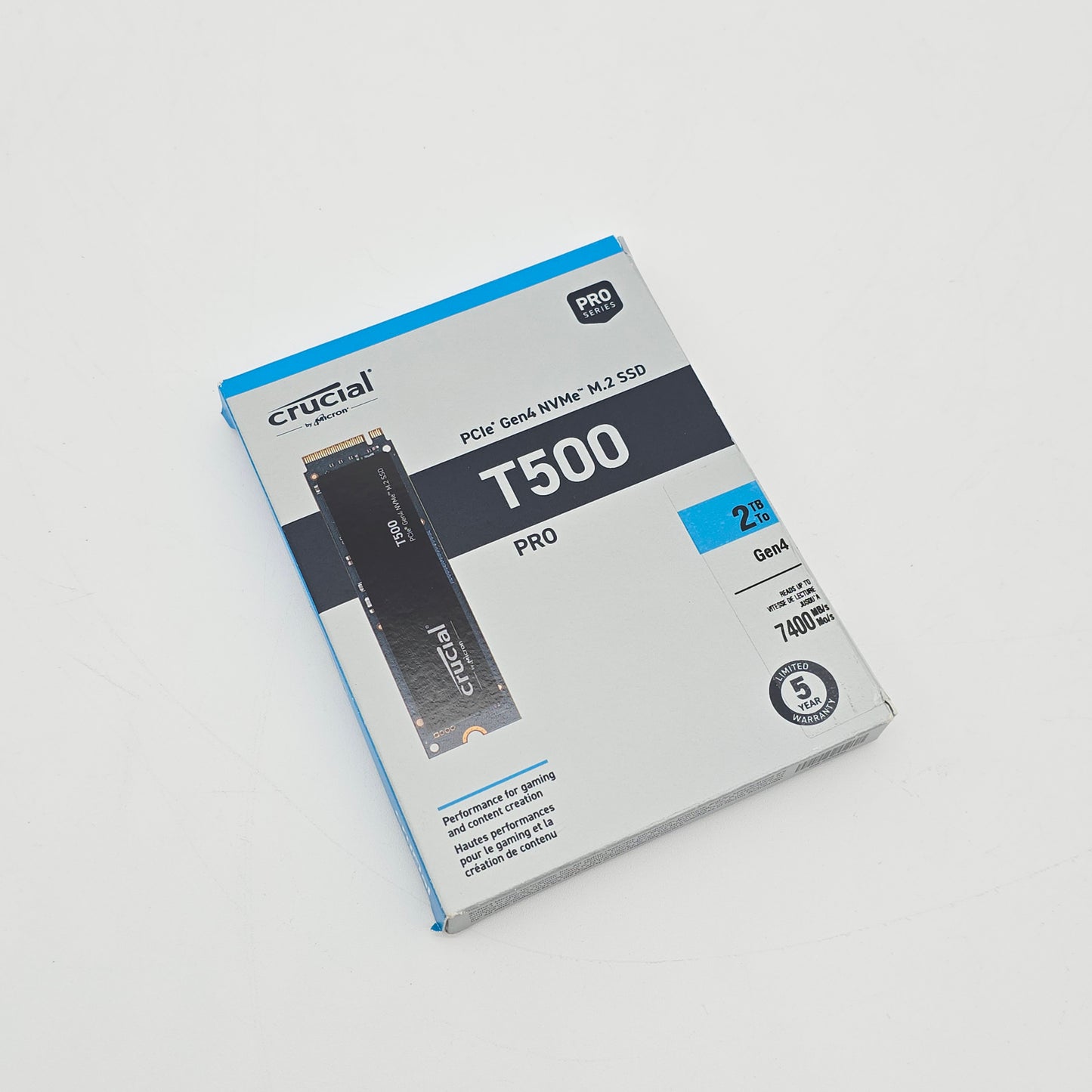 Crucial T500 Pro 2TB, NVMe SSD Gen 4 PCIe, 7400MB/s