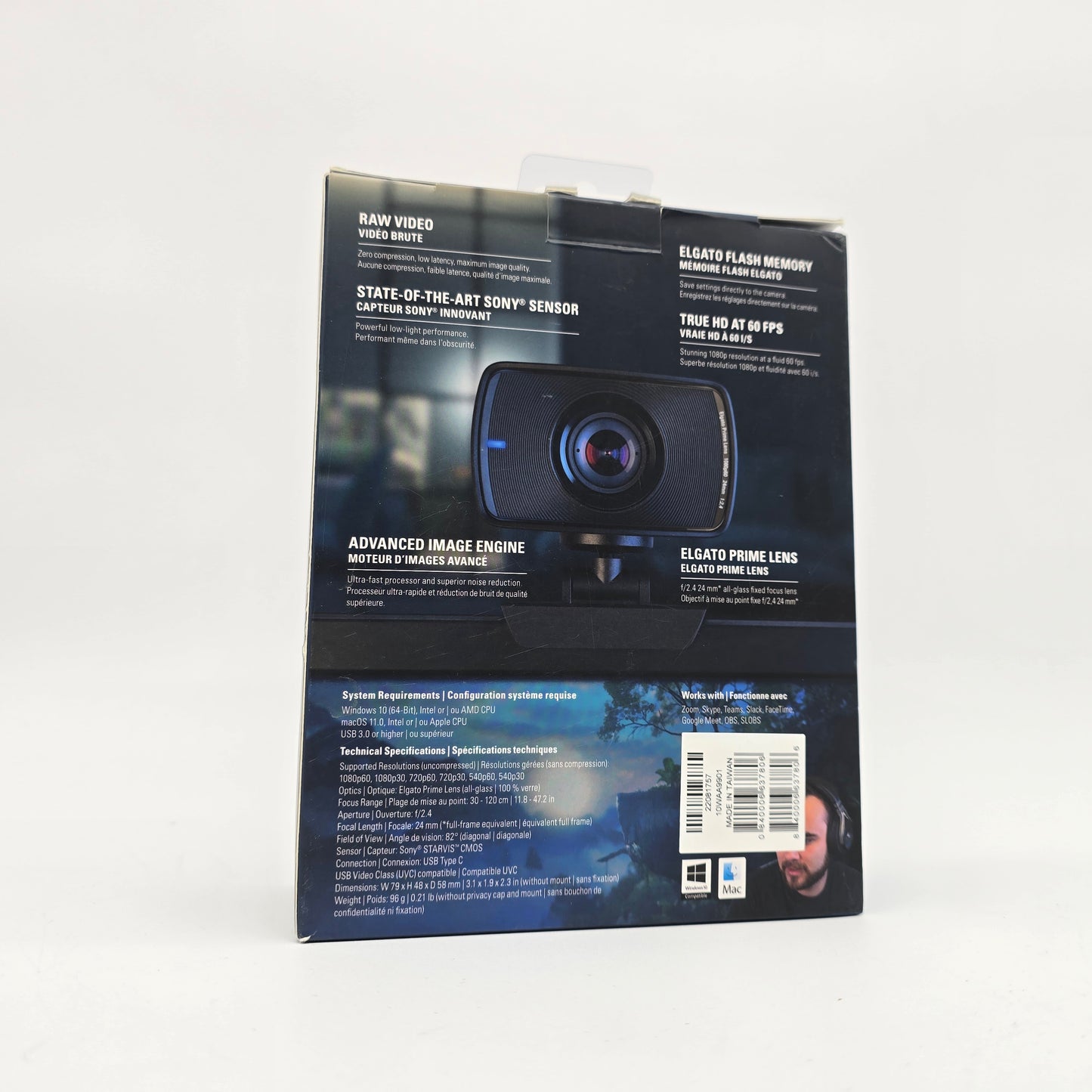 Elgato Facecam 1080p 60FPS Webcam for Streaming, Video Chat, Zoom