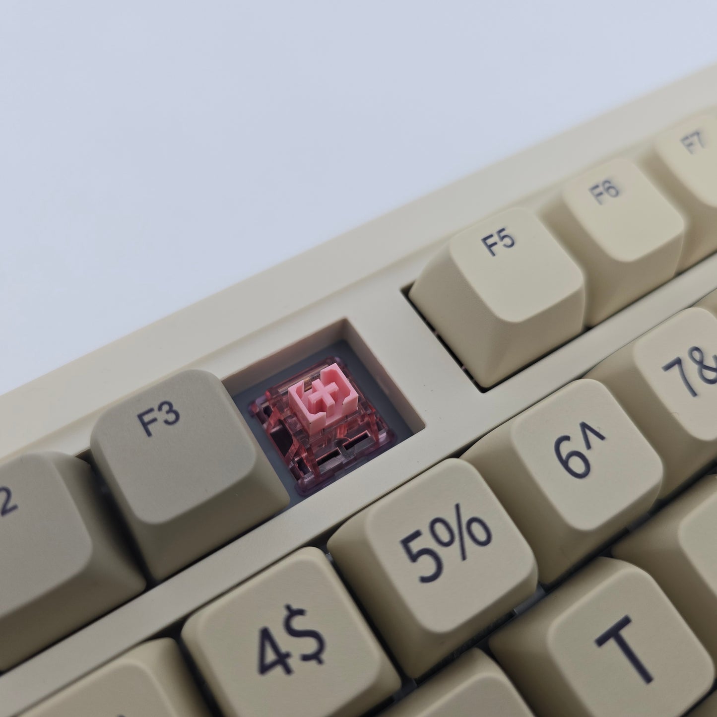 EPOMAKER RT100 Retro Mechanical Gaming Keyboard, RGB, Wireless, Hotswap Screen, Flamingo Pink Switches