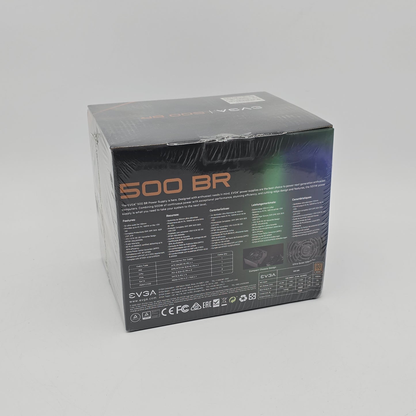 EVGA 500 BR 500W 80+ Bronze PSU Power Supply for Gaming PC