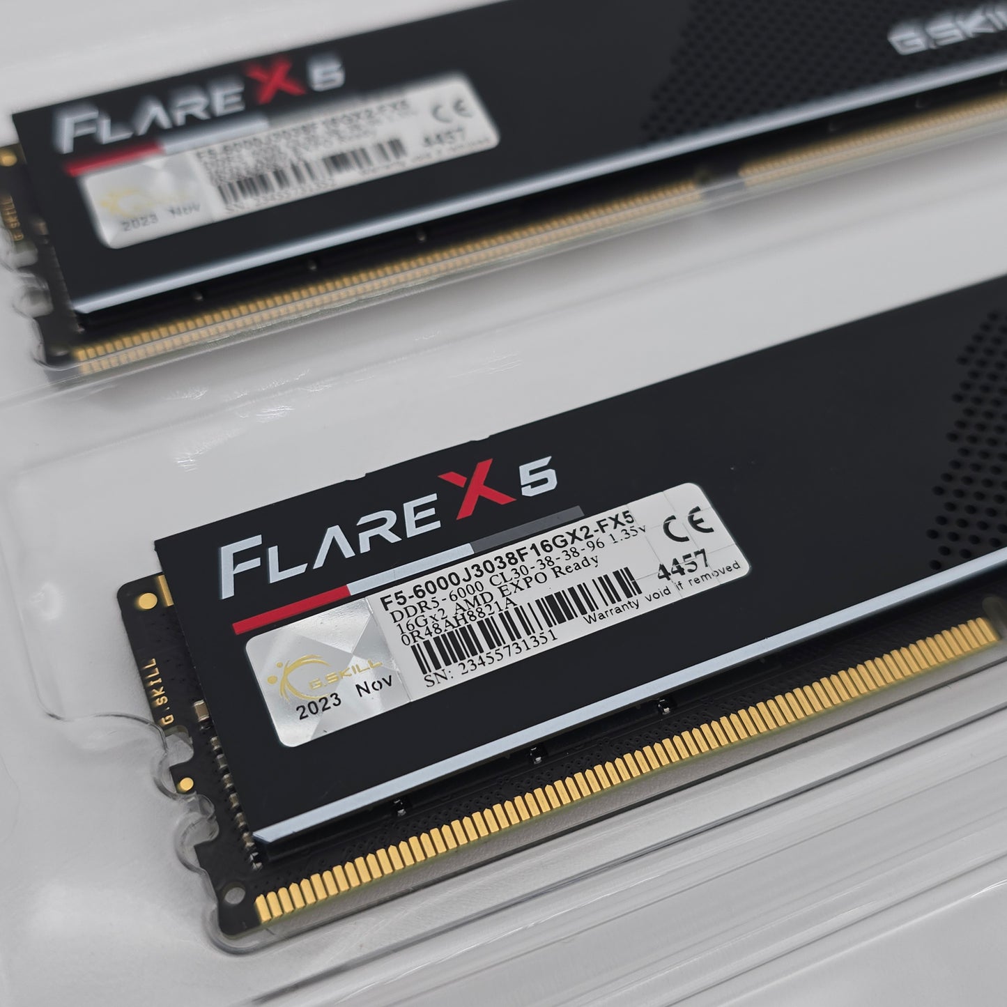 32GB G.Skill FlareX 5 DDR5 RAM, 6000MHz, 16GBx2, CL30-38-38-96, AMD EXPO Memory