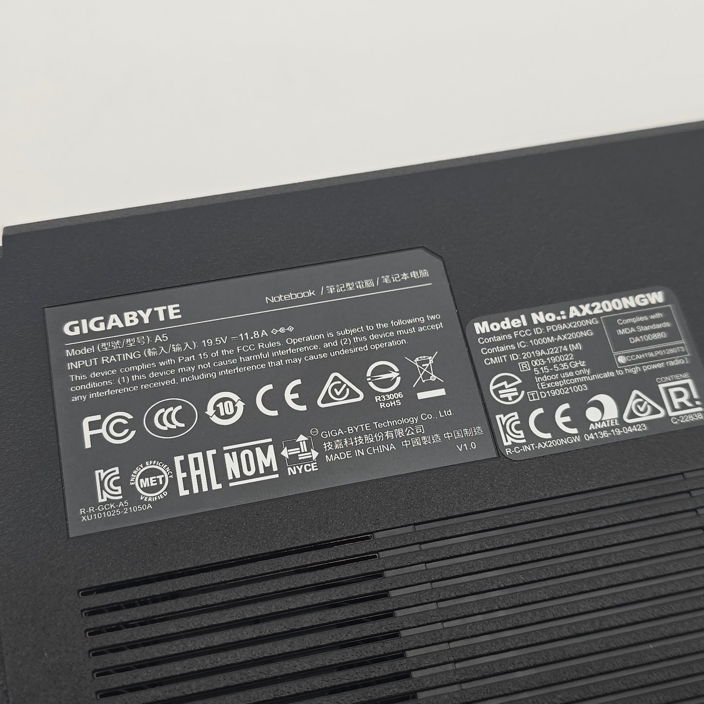 Gigabyte A5 Gaming Laptop, NVIDIA RTX 3060, AMD Ryzen 5 5600H, 1TB, *FOR PARTS/REPAIR*