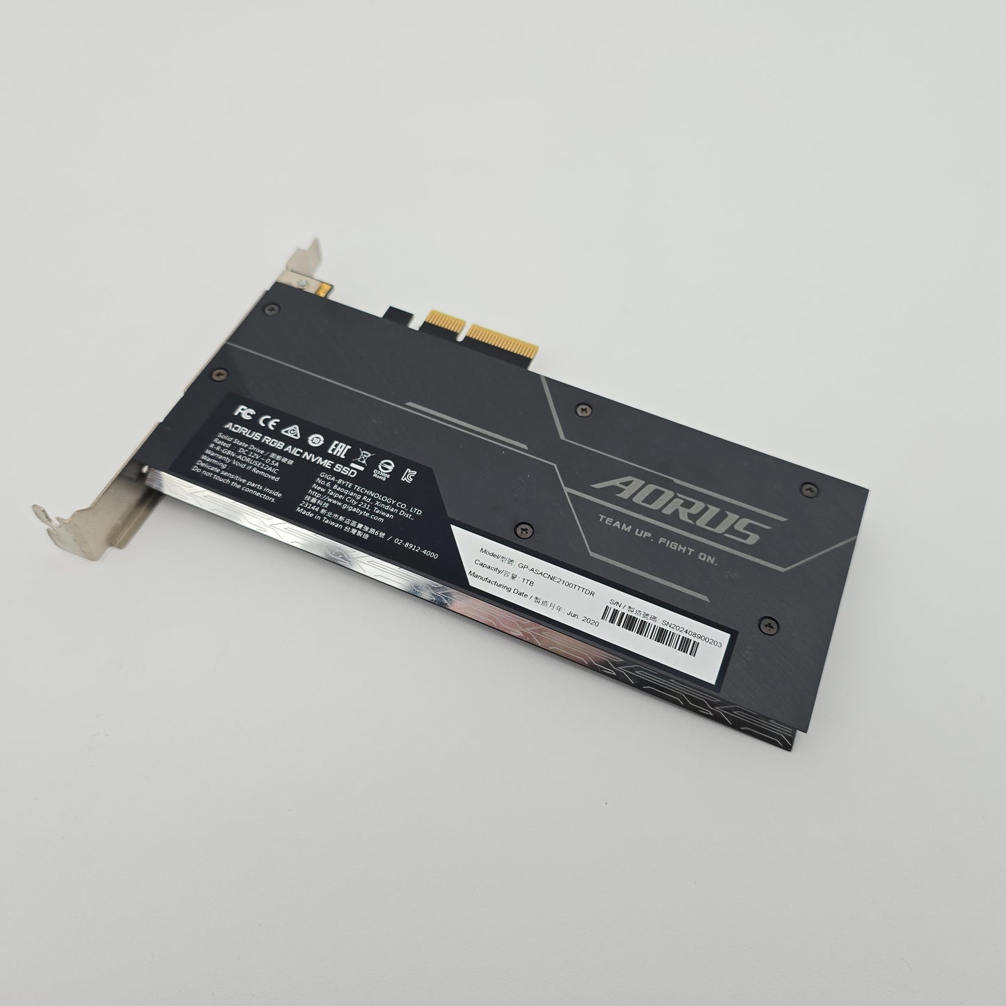 1TB PCIe NVMe SSD, Gigabyte Aorus RGB AIC