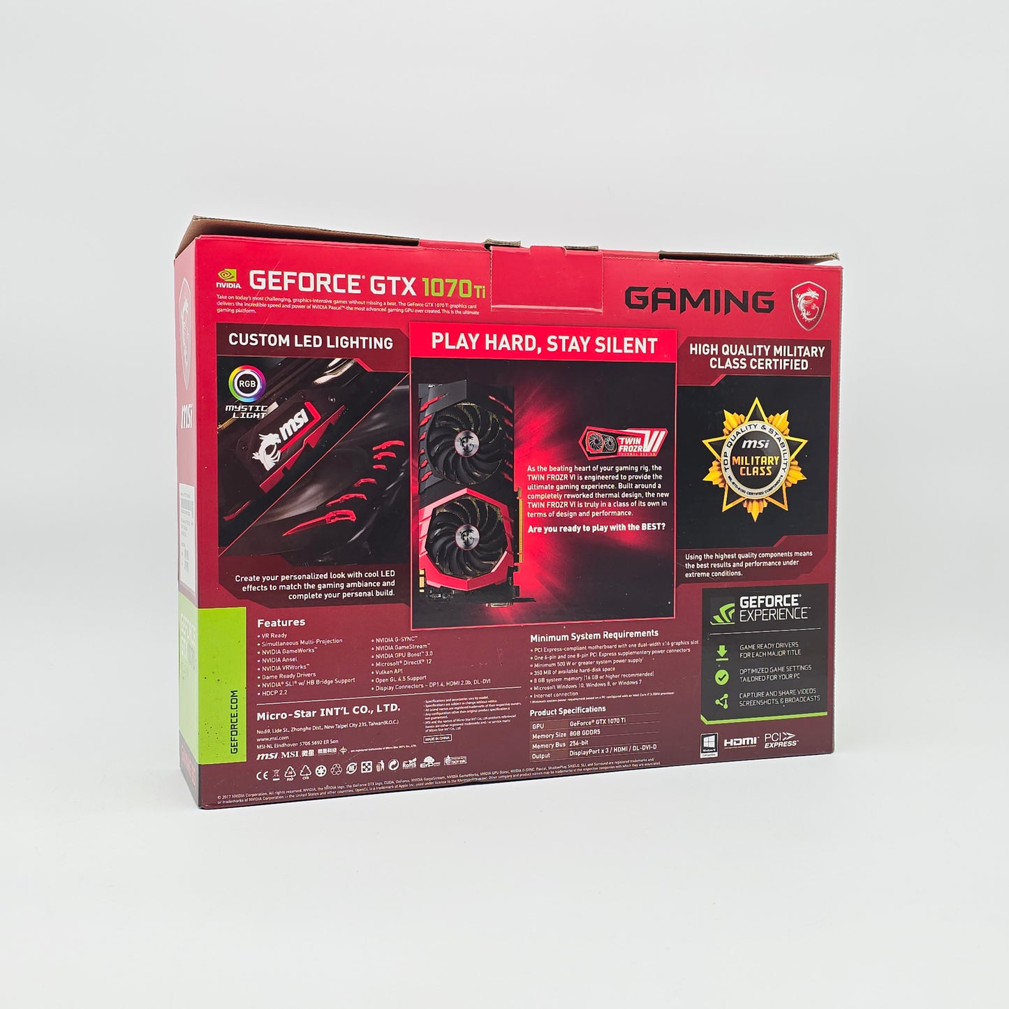 GTX 1070 Ti MSI Gaming 8GB, NVIDIA Gaming Graphics Card GPU, 1070Ti