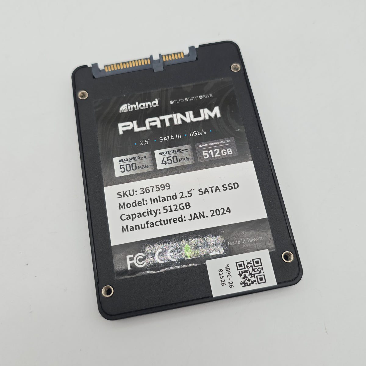 Inland Platinum 512GB 2.5" SATA III SSD, Internal Solid State Drive Storage