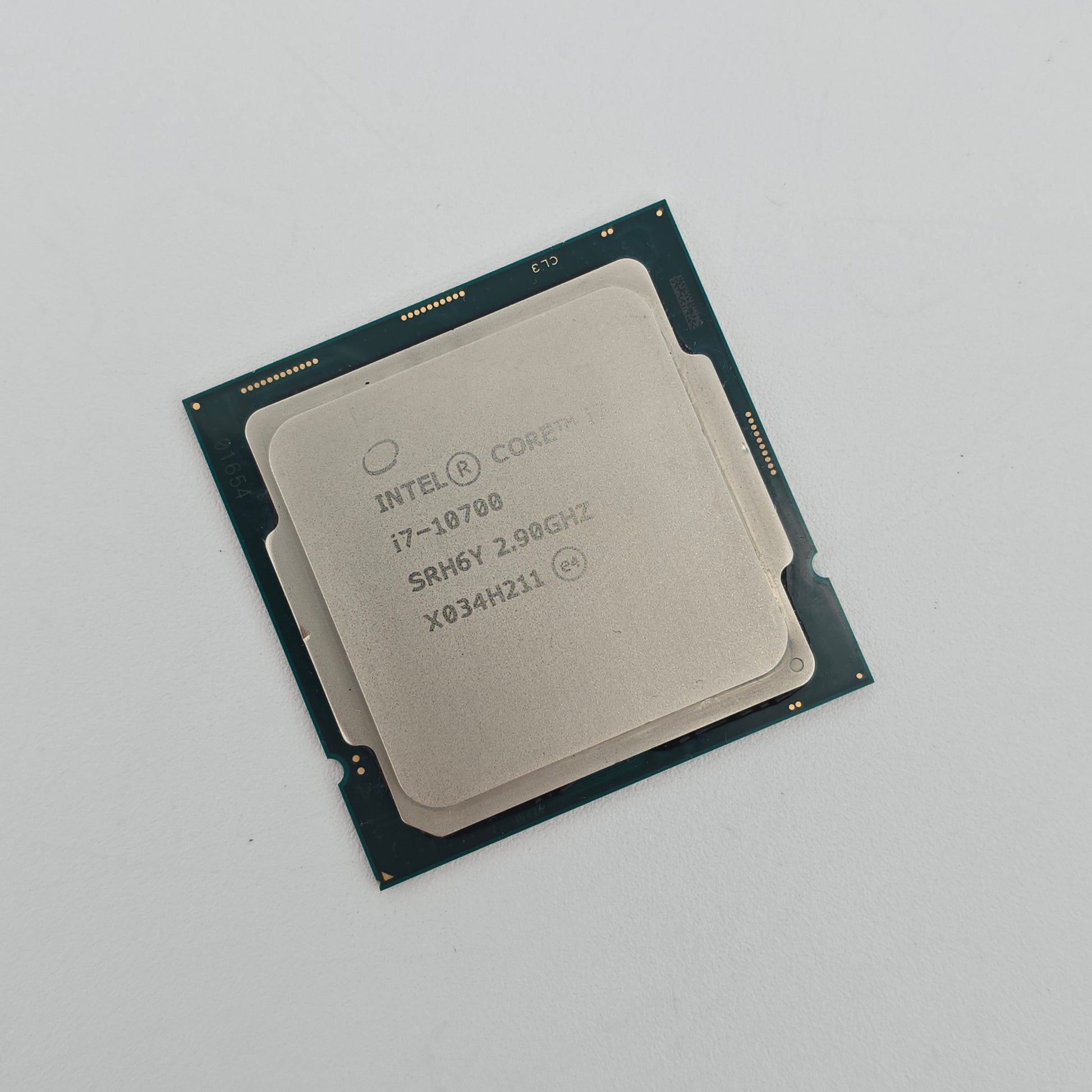 Intel CPU on a light gray background