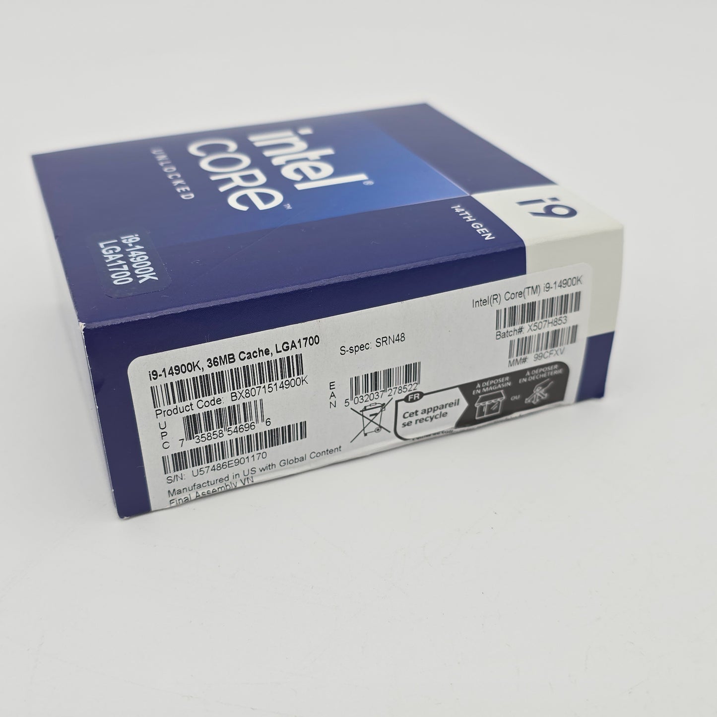 Intel Core i9-14900K Gaming Processor CPU, Intel LGA 1700 Socket Type, 24-Core, 6.0GHz