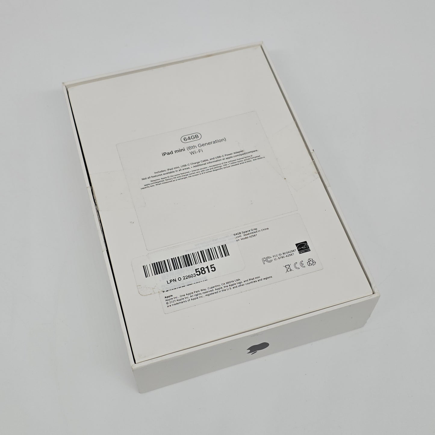 Apple iPad Mini 6th Generation Wifi, 64GB, Silver, Cracked