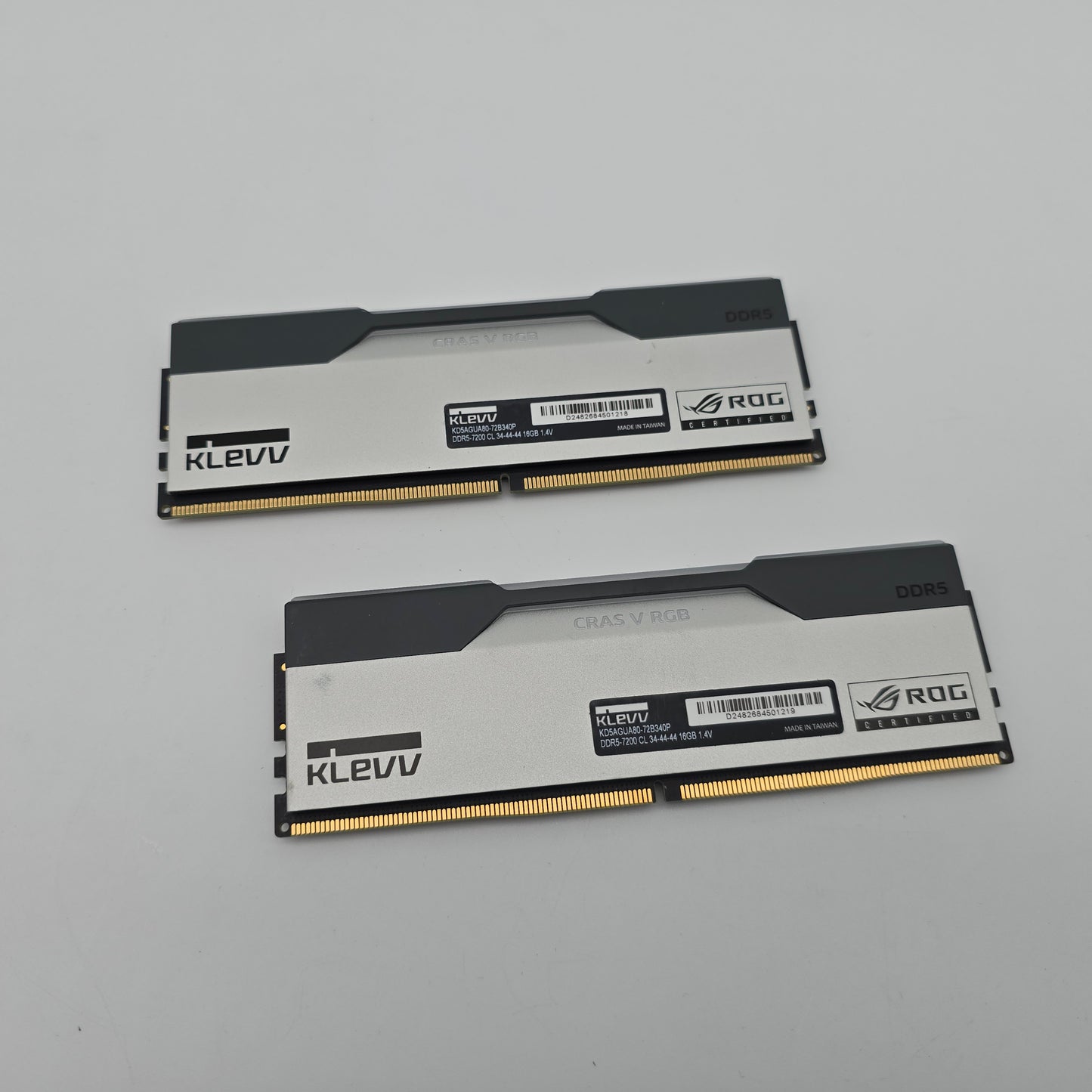 Klevv Cras V RGB 32GB DDR5, 7200MHz, CL34, Desktop Gaming Memory RAM (2x16GB)
